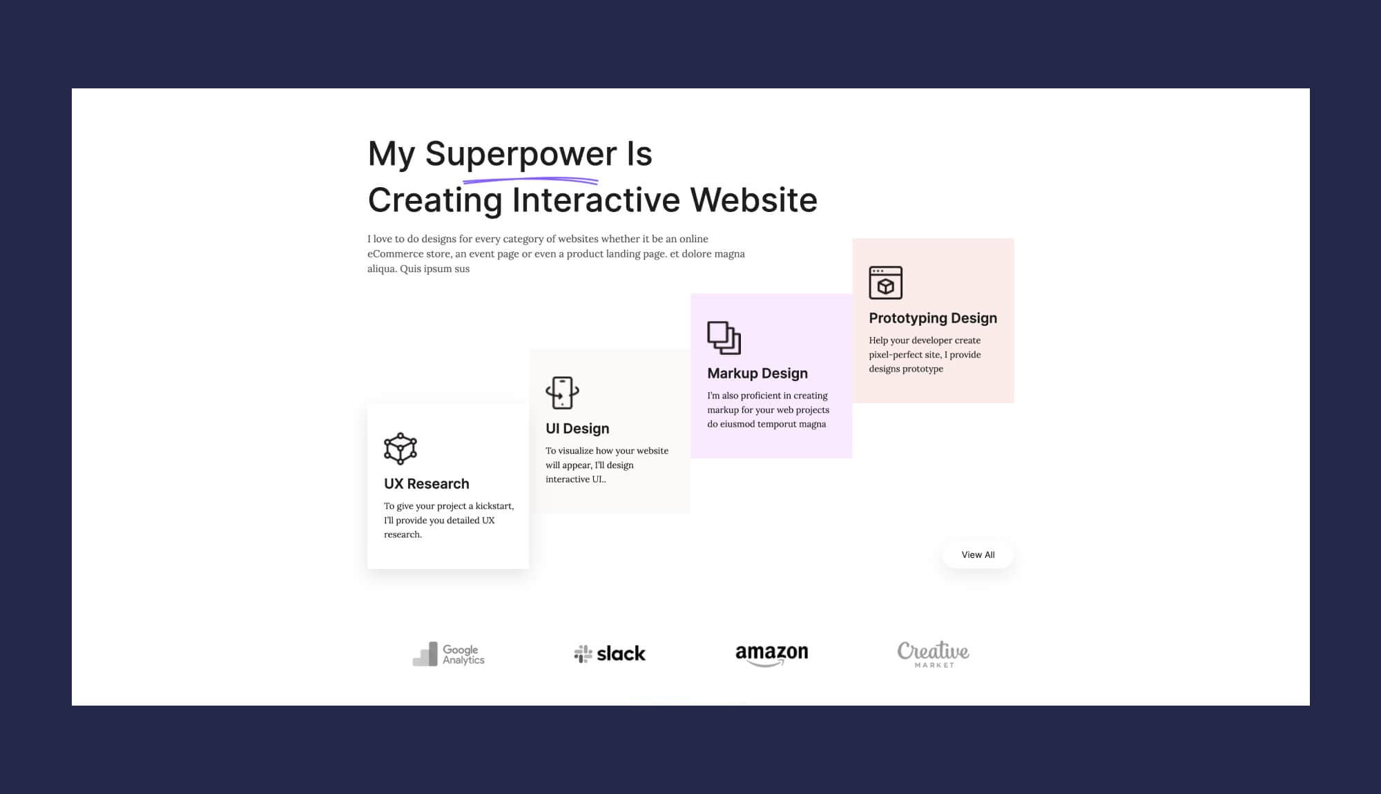 John Doe Service Section For Gutenberg Banner