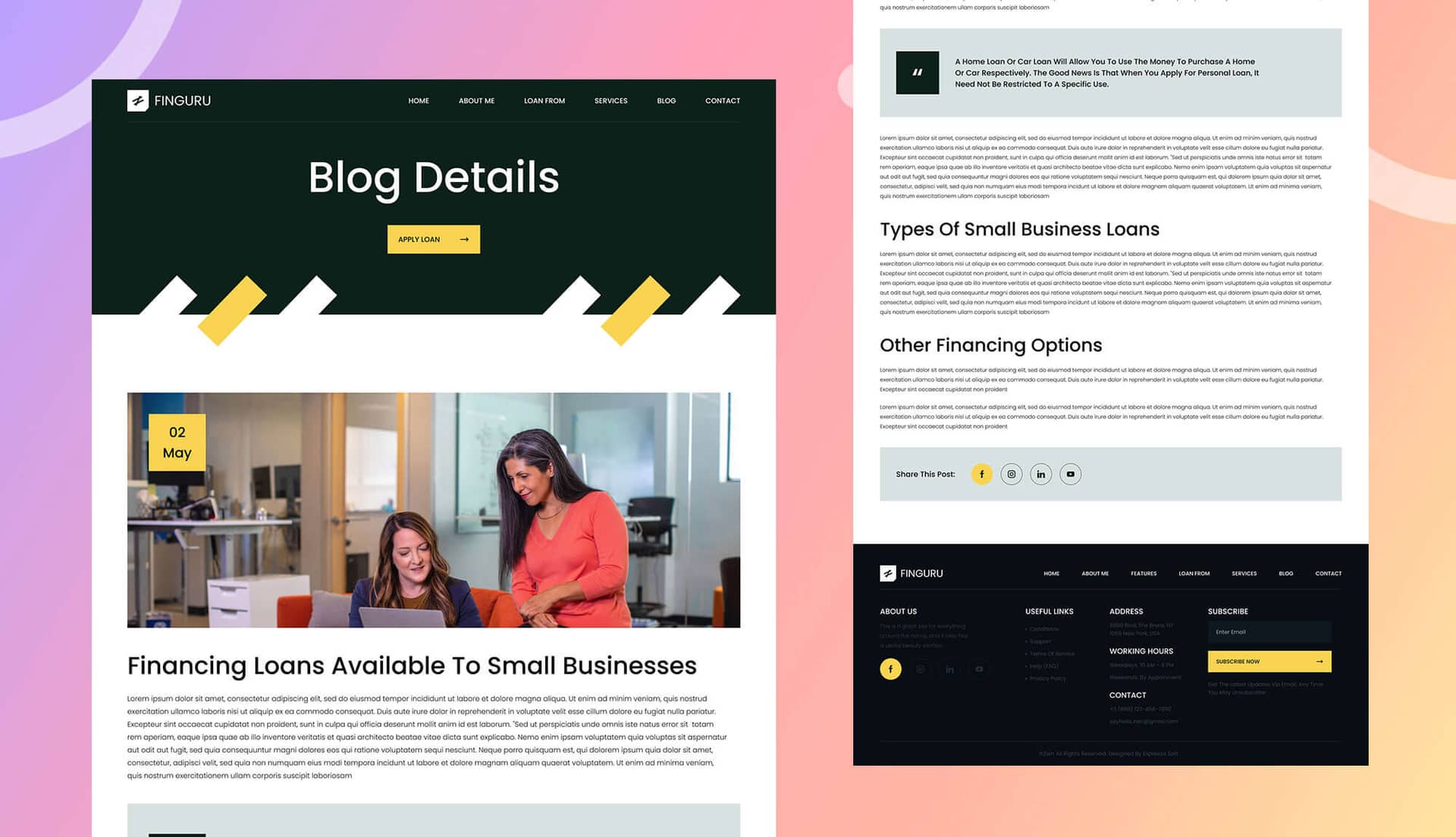 FinGuru Single Post Page By Templately