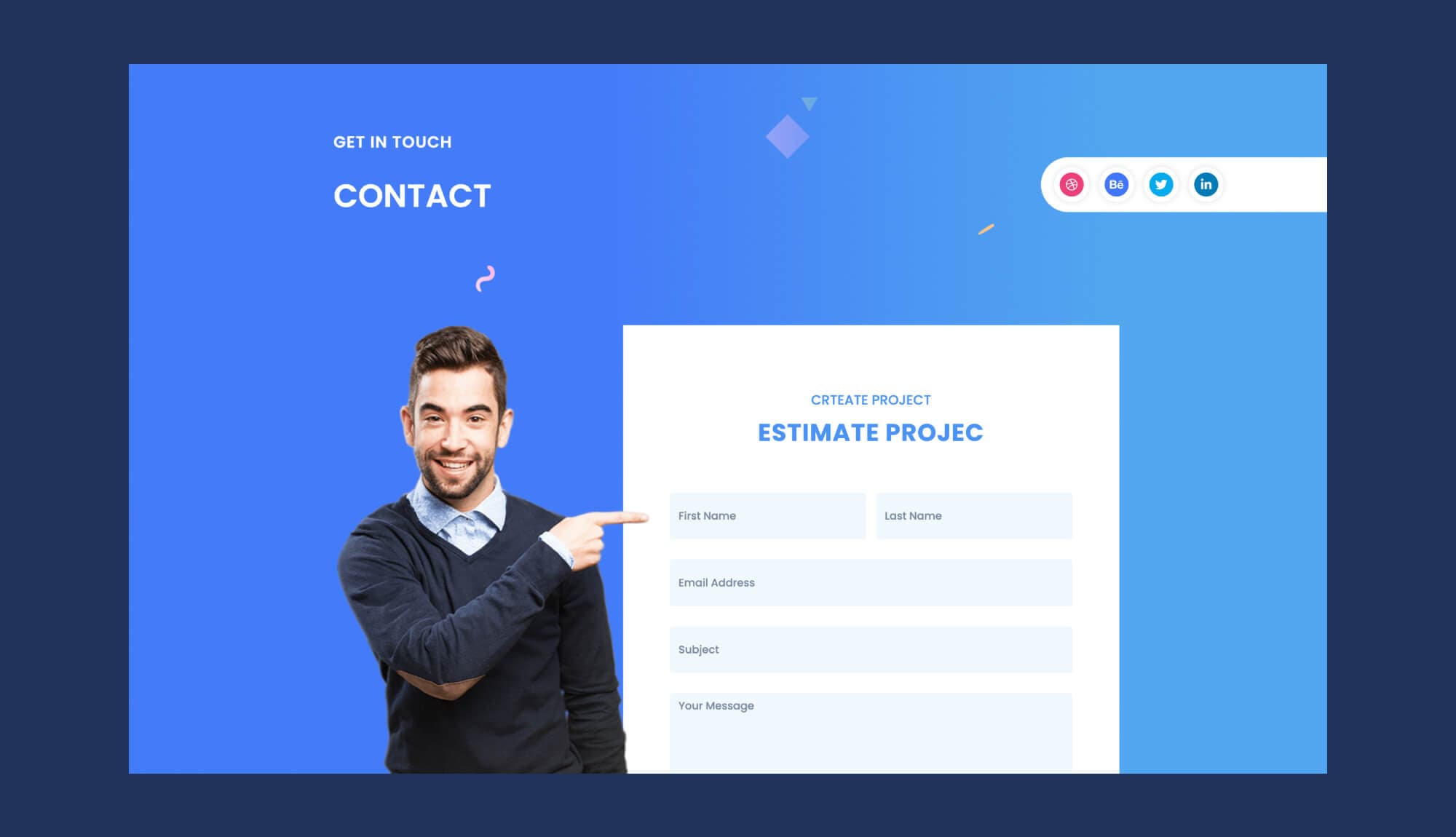 CVTemple Contact Form Section For Gutenberg By Templately