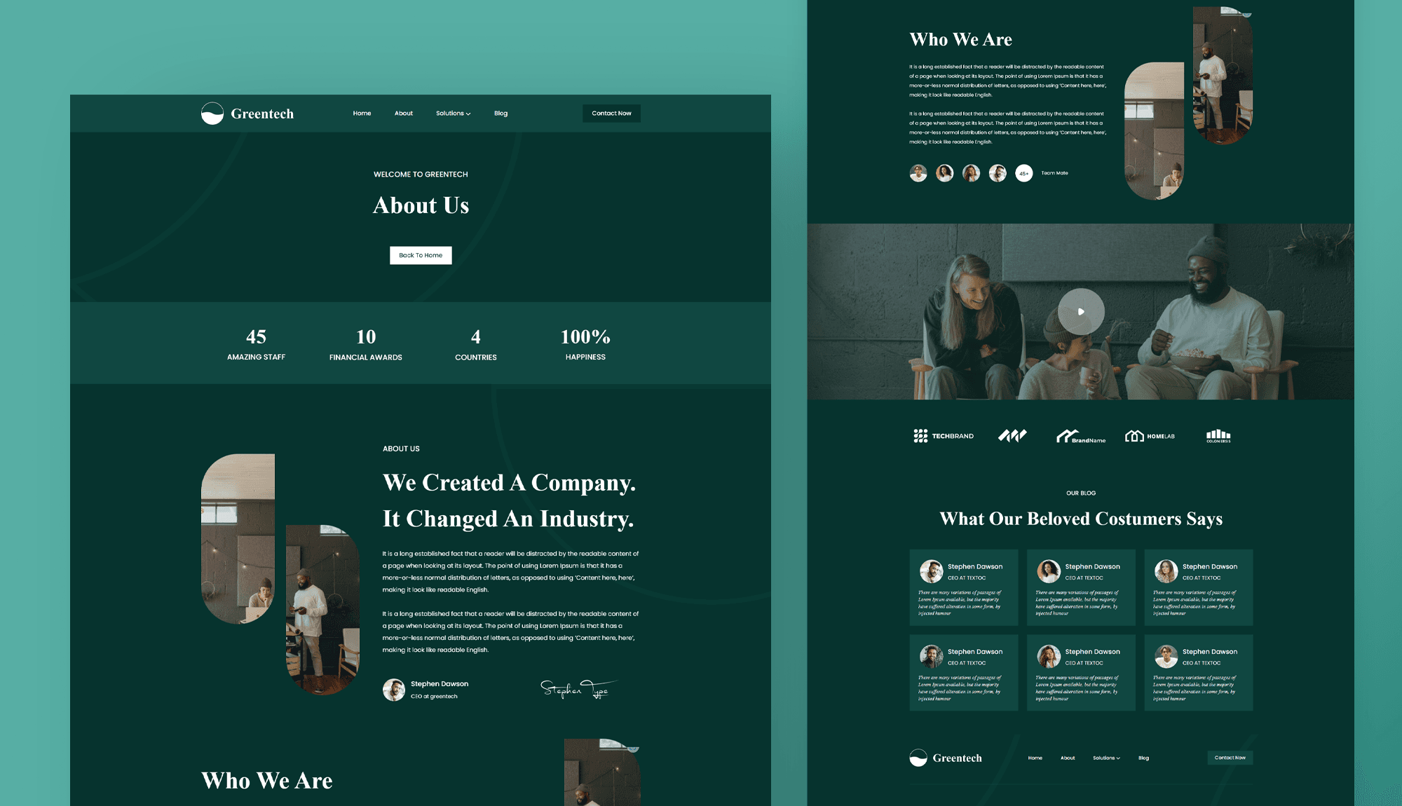 Greentech About Page For Gutenberg Banner