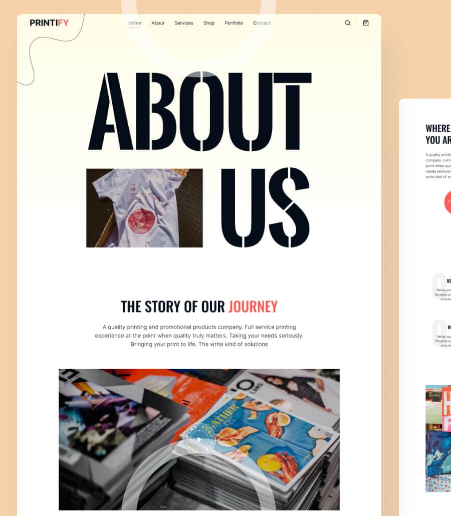 Printify About Page thumbnail