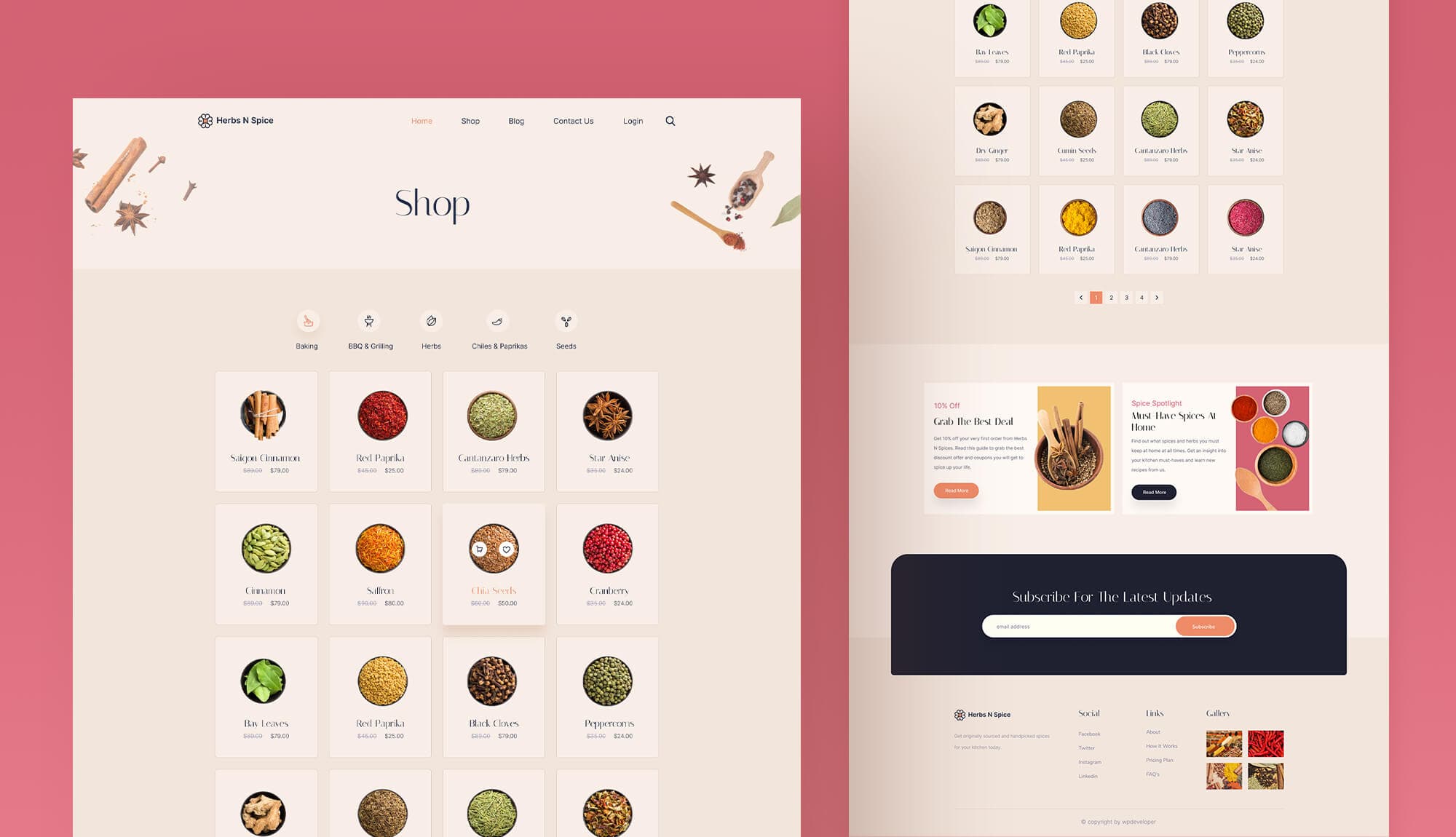 Herbs N Spices Shop Page Banner