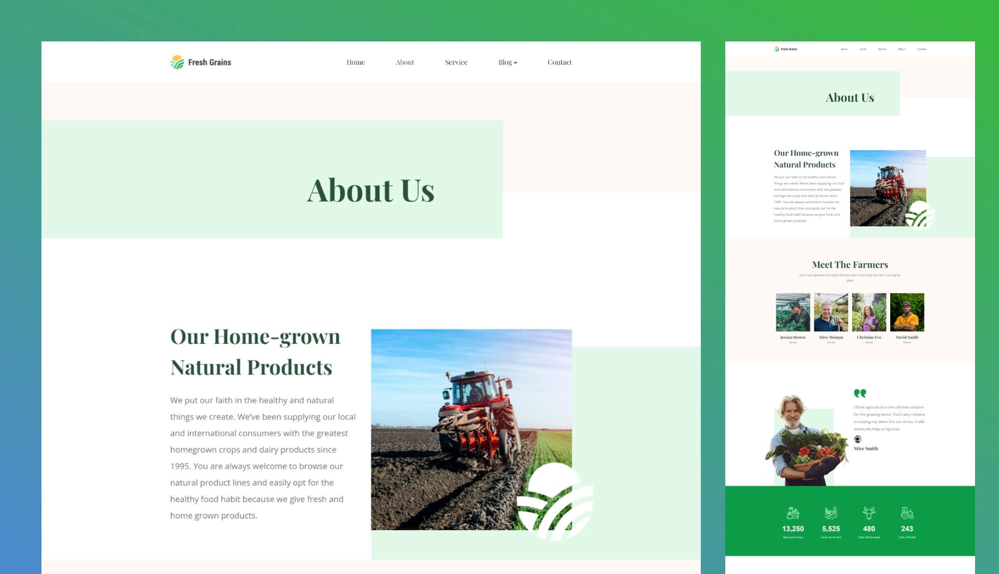 Fresh Grains About Page Banner