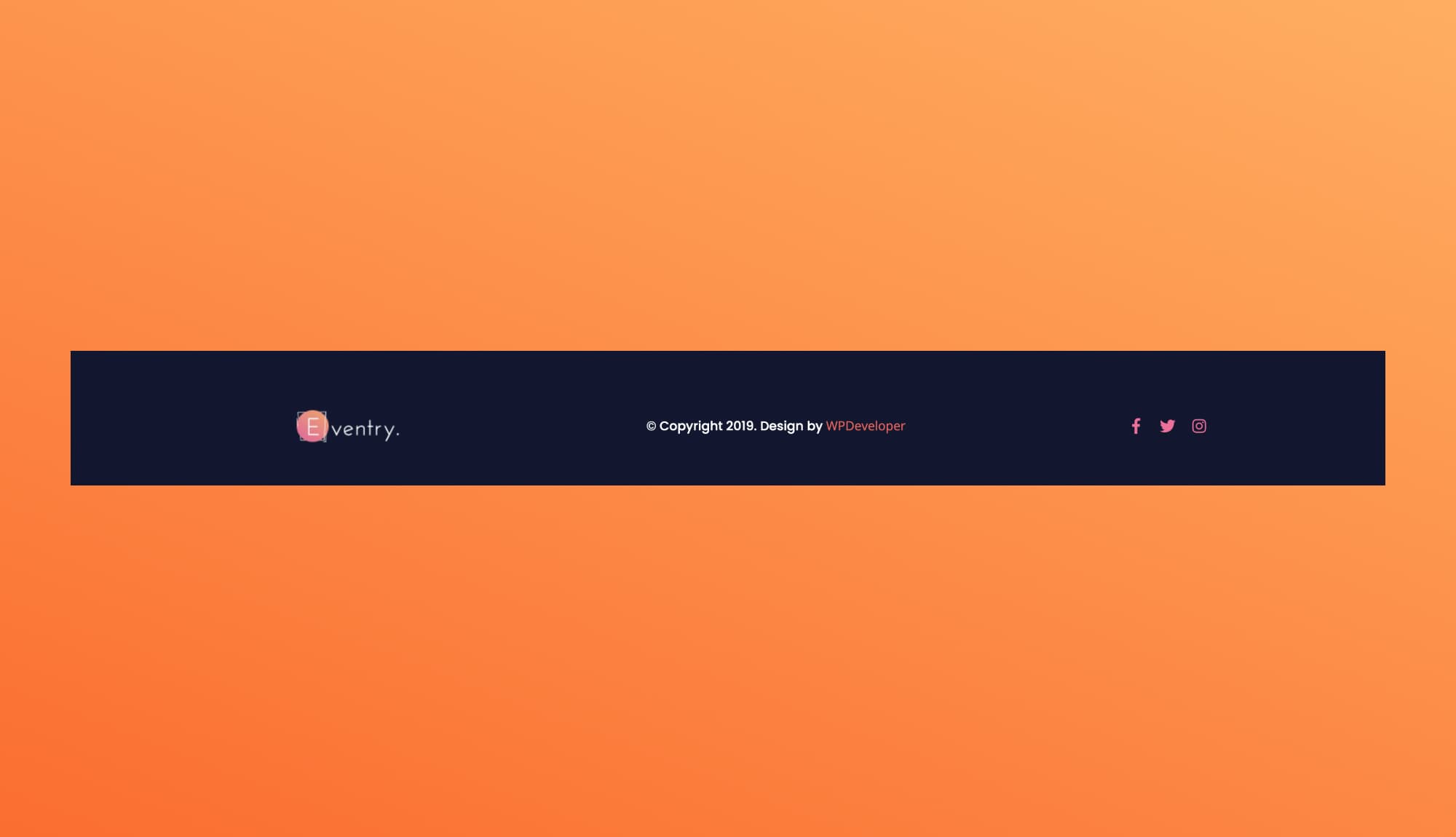 EventGree Footer Section Dark For Gutenberg Banner