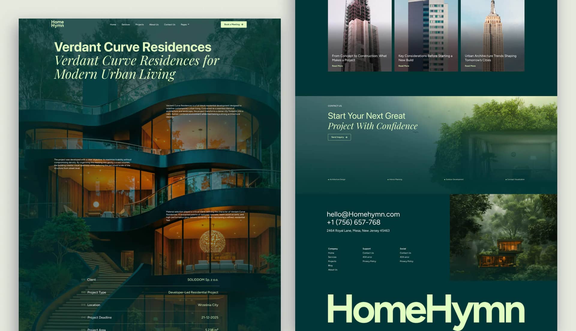 HomeHymn Project Details Page By Templately