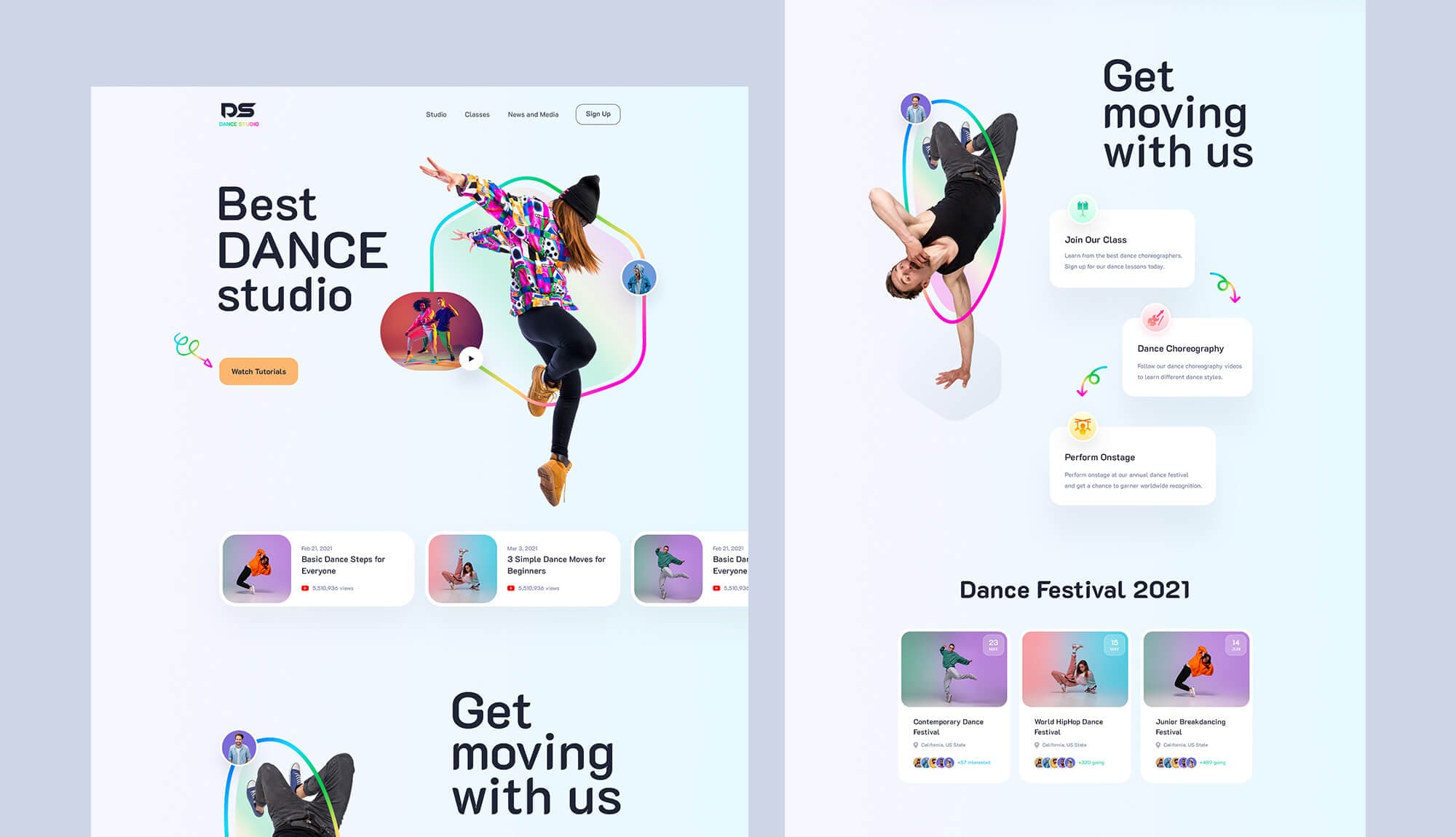 Dance Studio Landing Page Banner