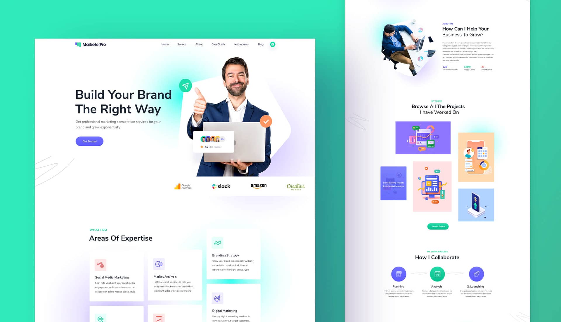 MarketerPro Services Section By Templately