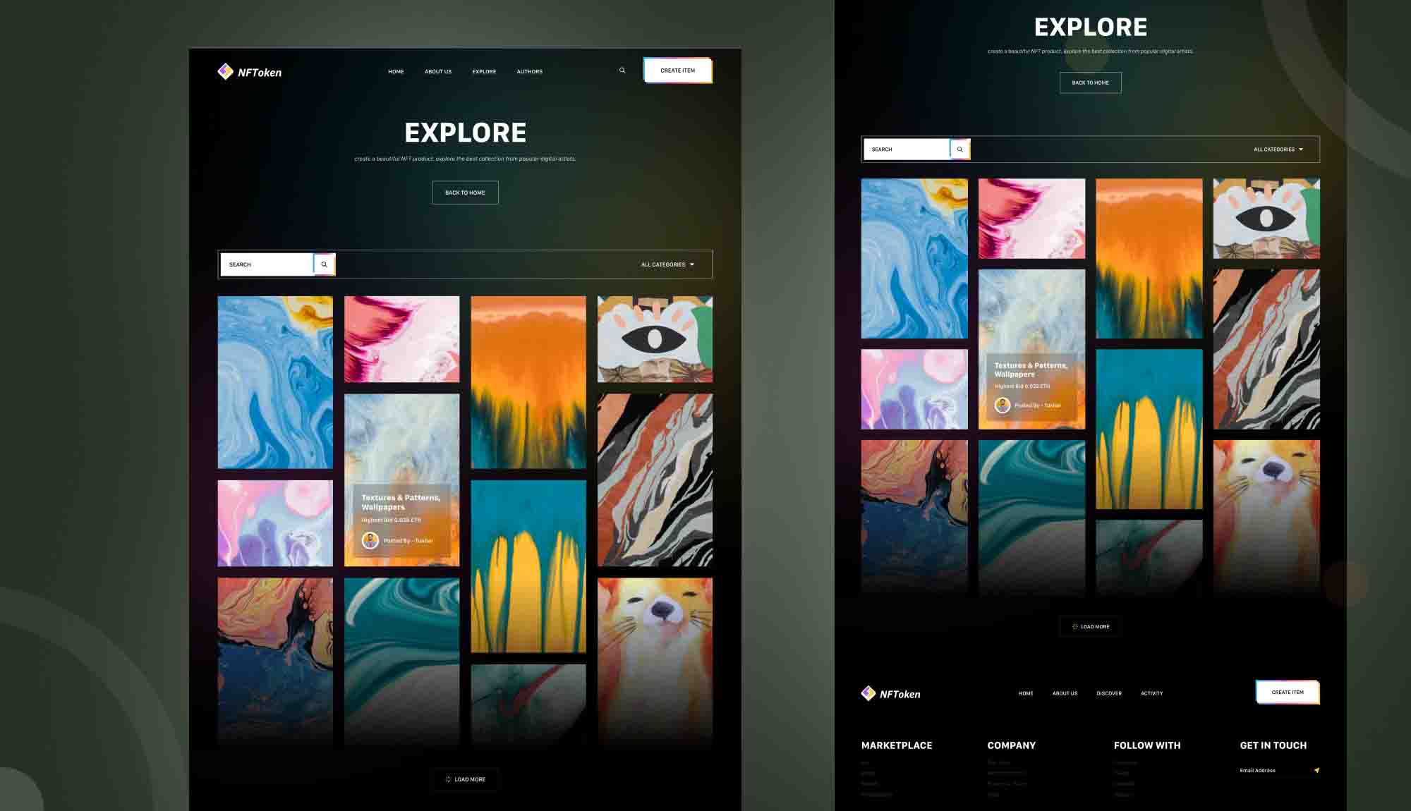 NFToken Explore Page By Templately