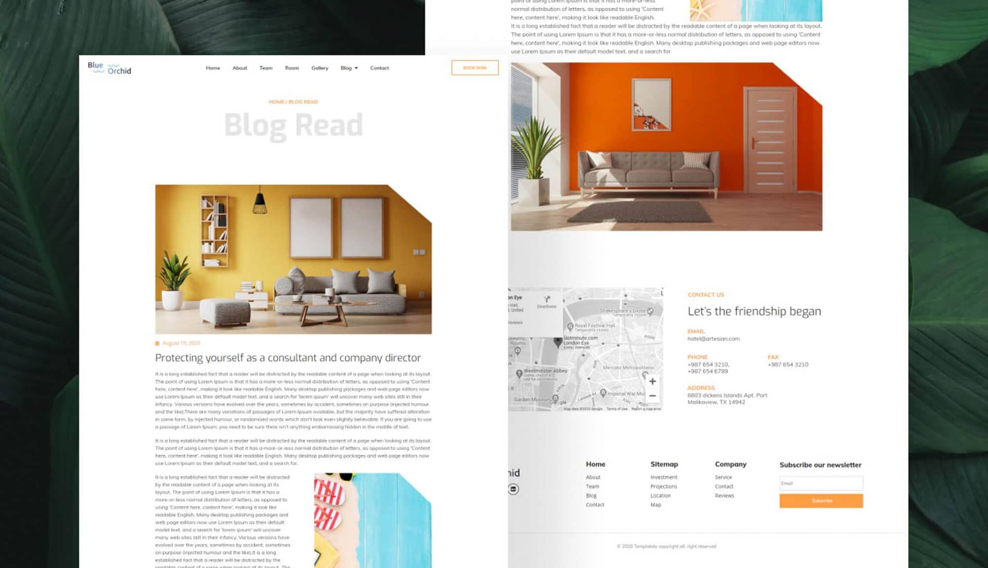 Blue Orchid Blog Details Page By Templately