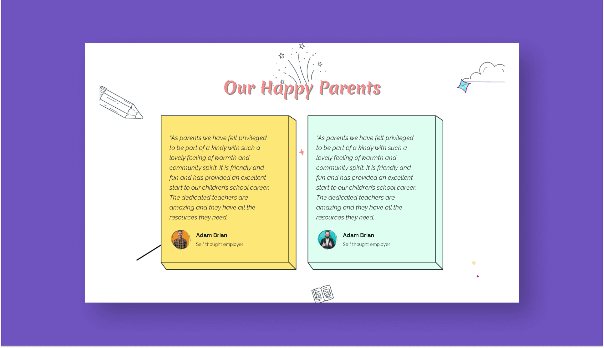 Wonderland Testimonials Section For Gutenberg Banner