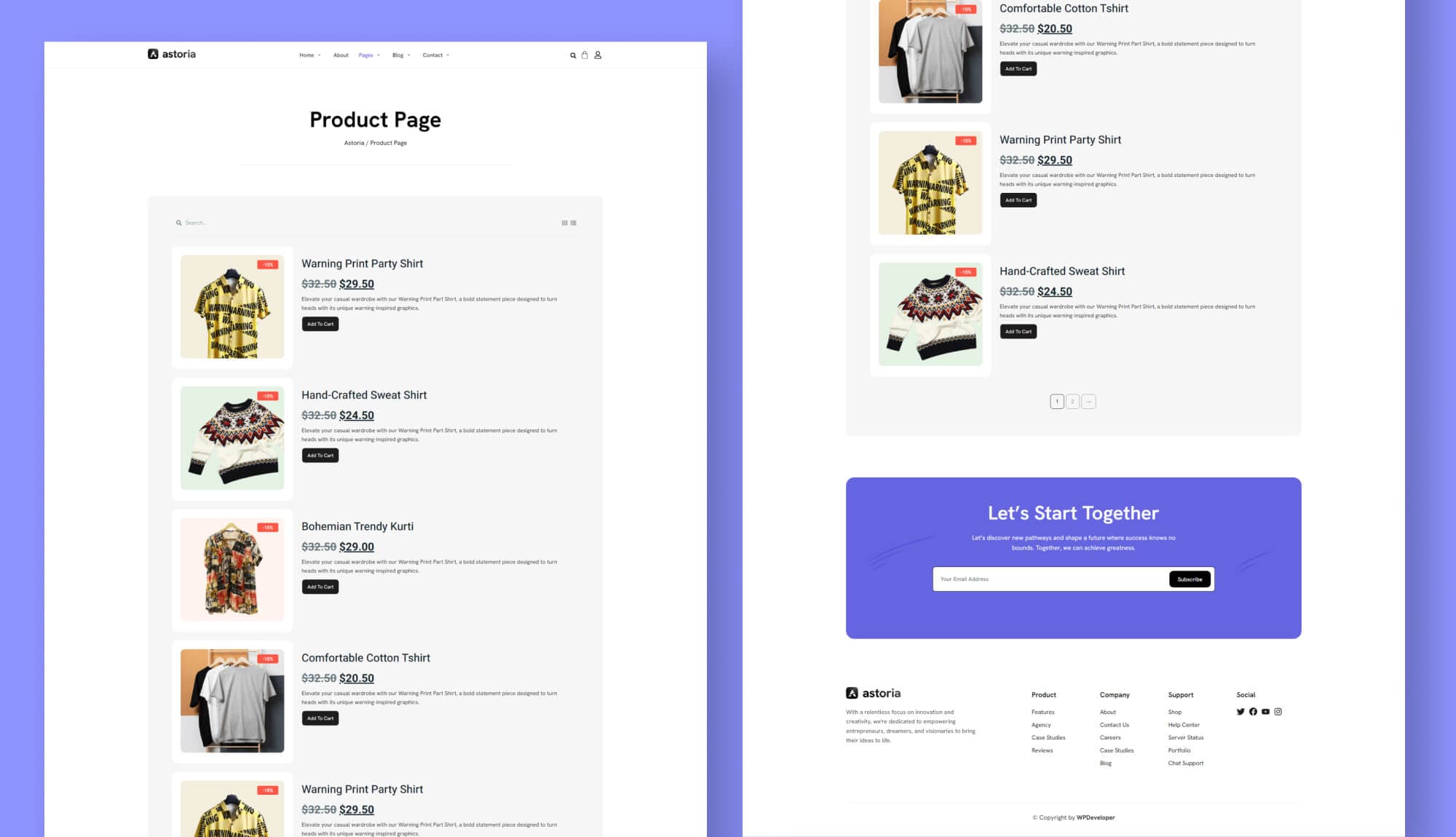 Astoria Product List Page Banner