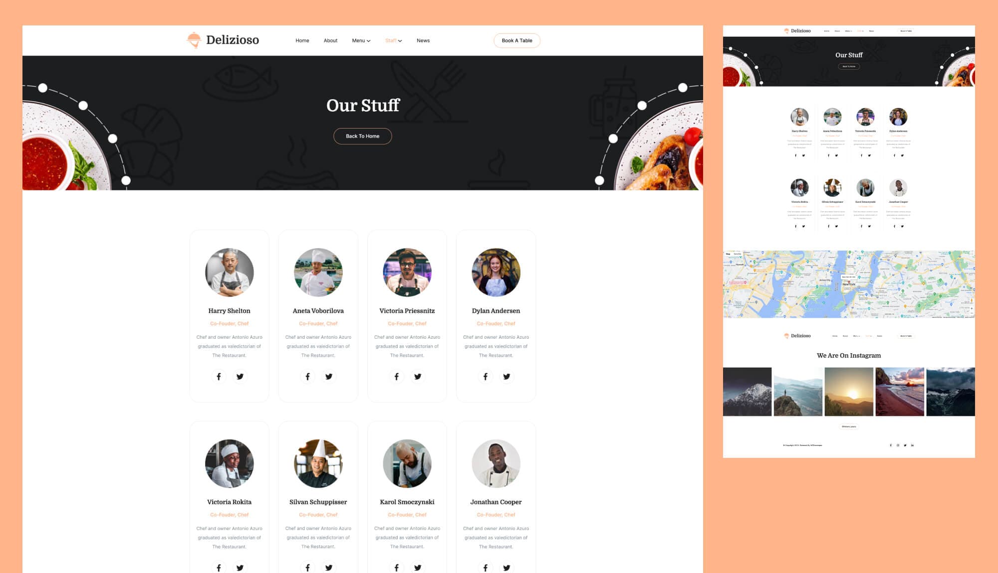 Delizioso Staff Page For Gutenberg Banner