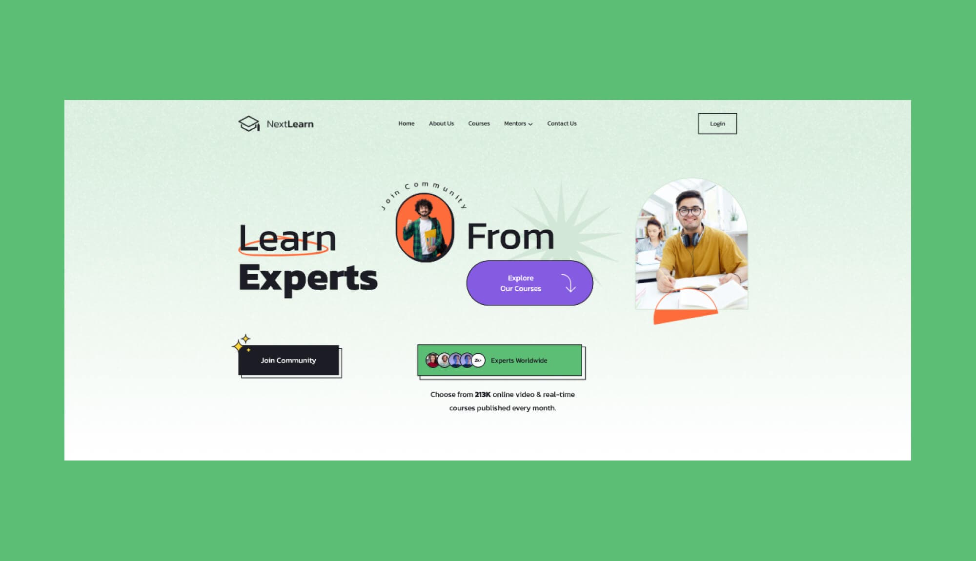 NextLearn Banner Section For Gutenberg Banner