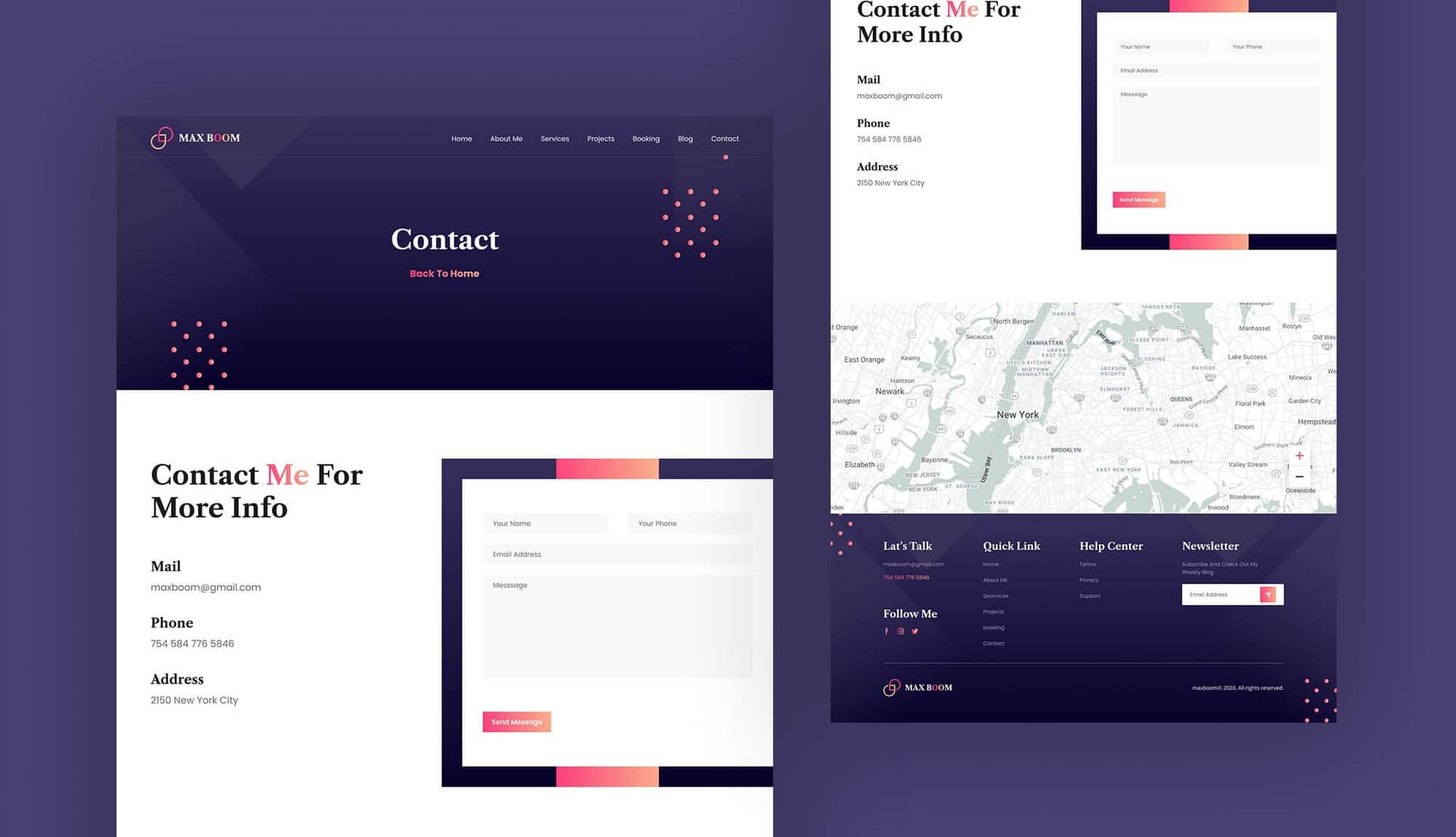 Max Boom Contact Page By Templately