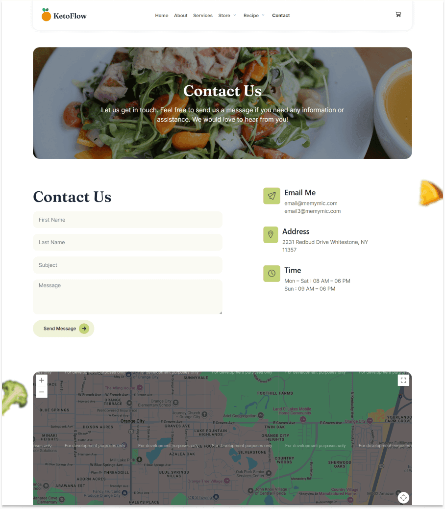 KetoFlow Contact Page thumbnail