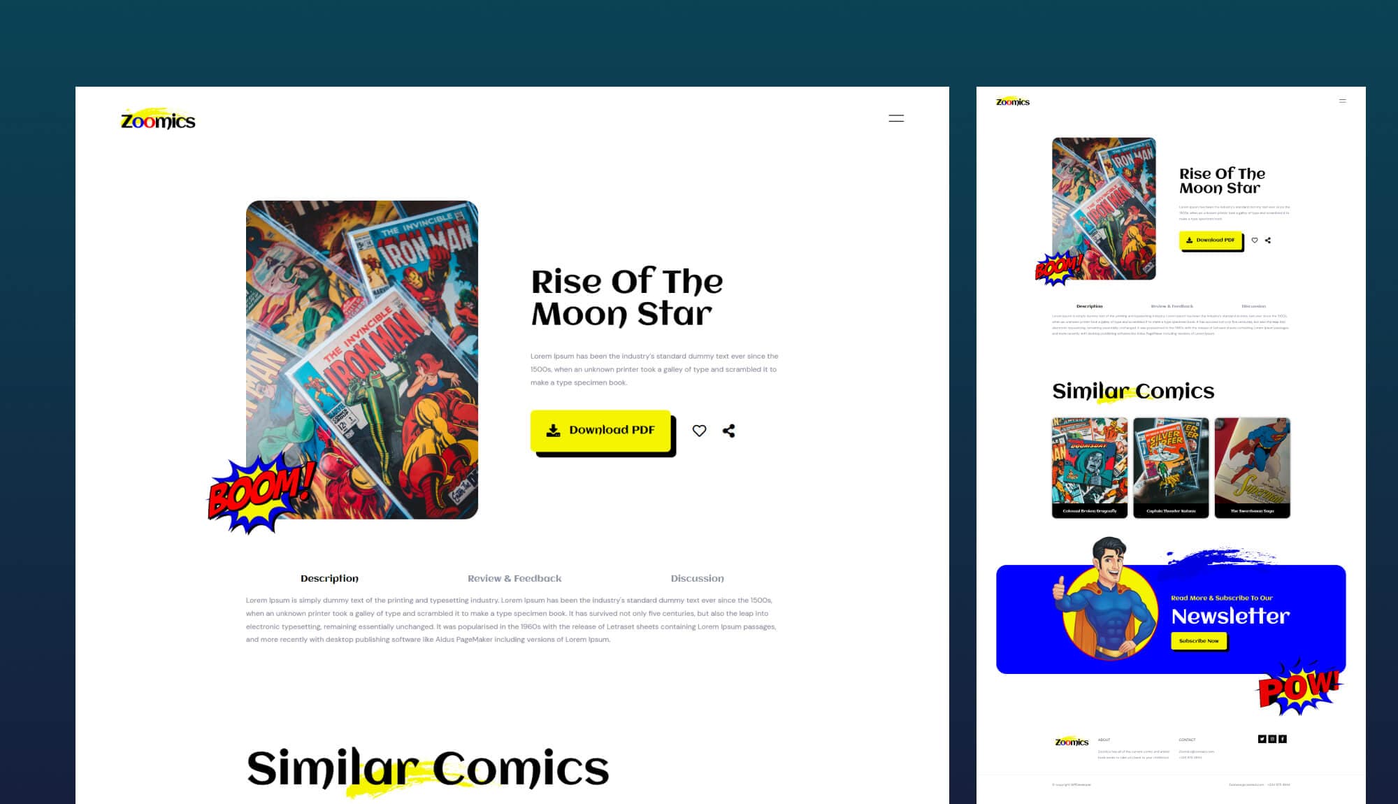 Zoomics Comic Details Page Banner