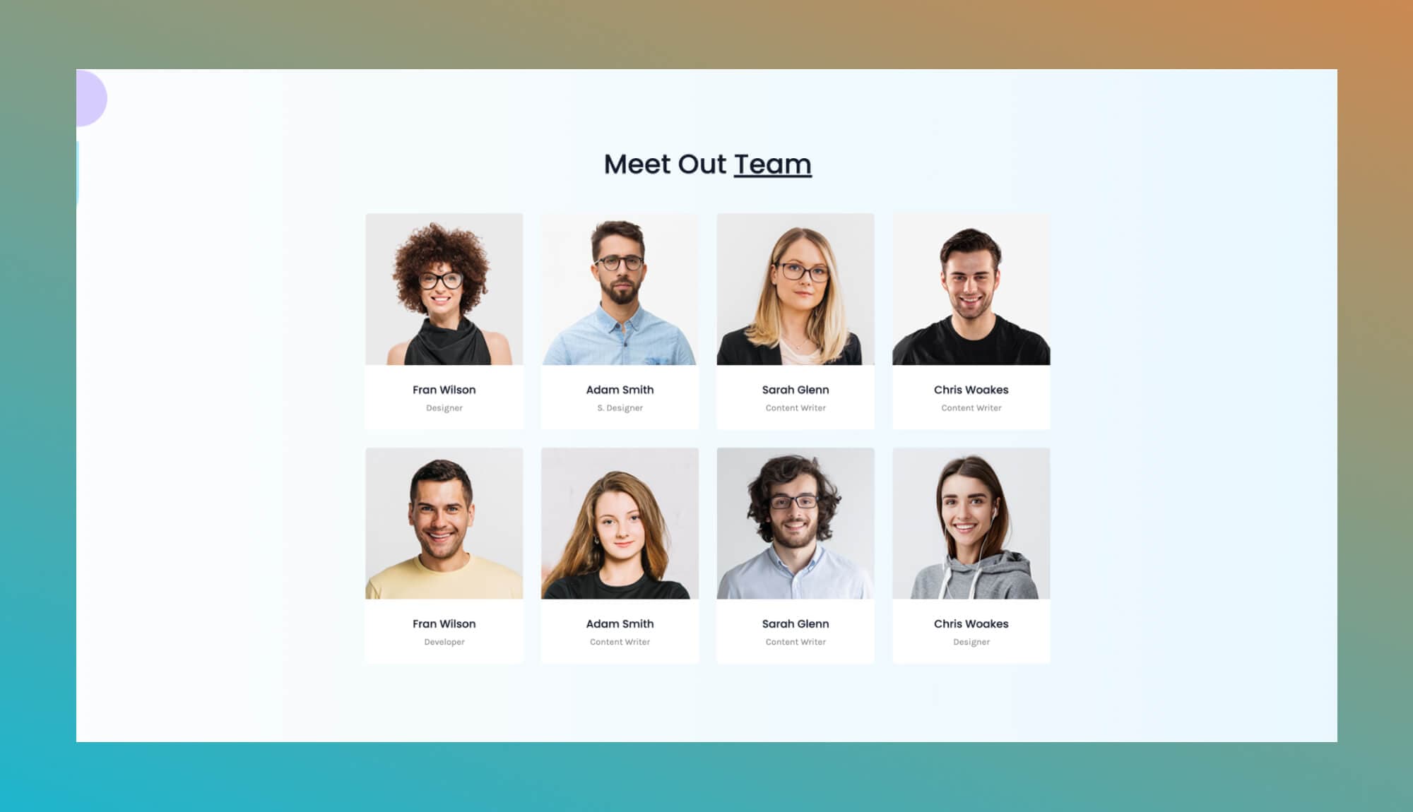 Creative Hub Team Members Section For Gutenberg Banner