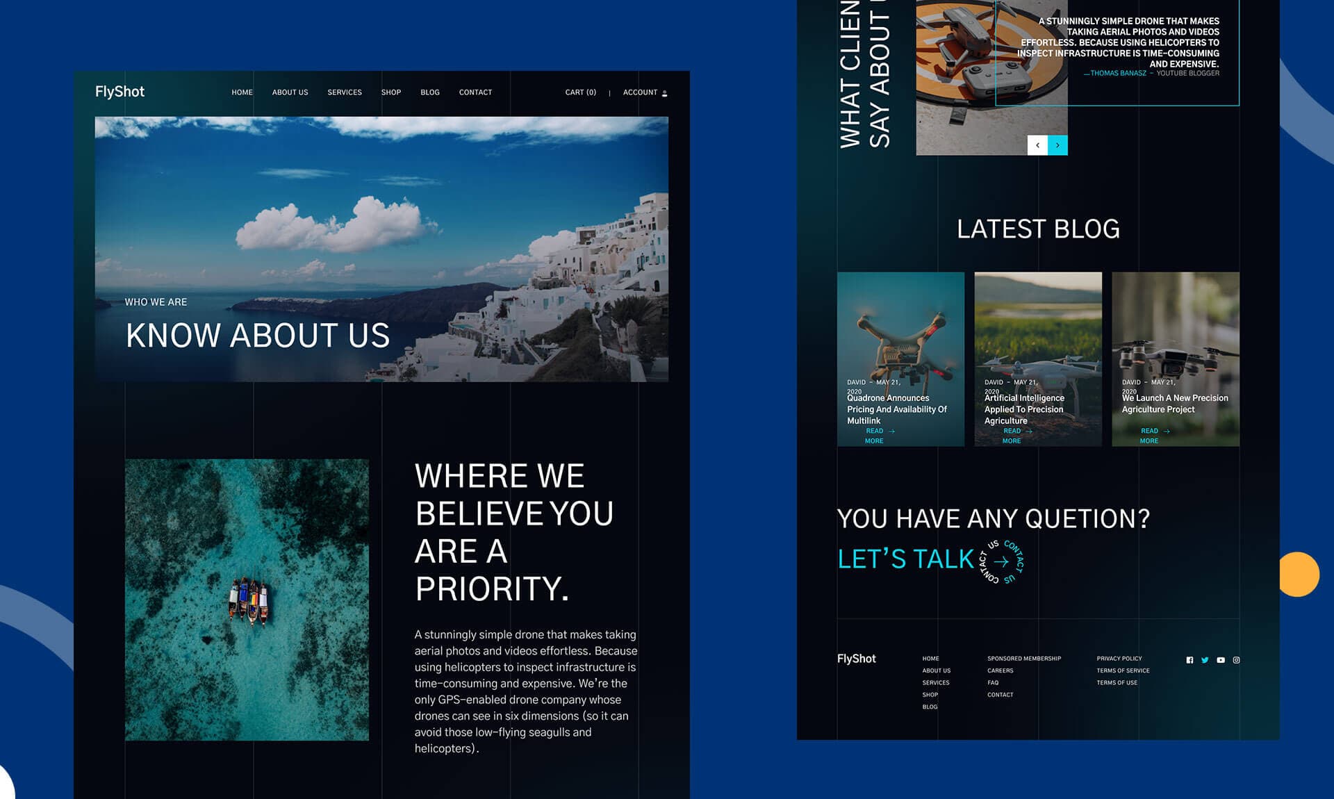 FlyShot About Page Banner