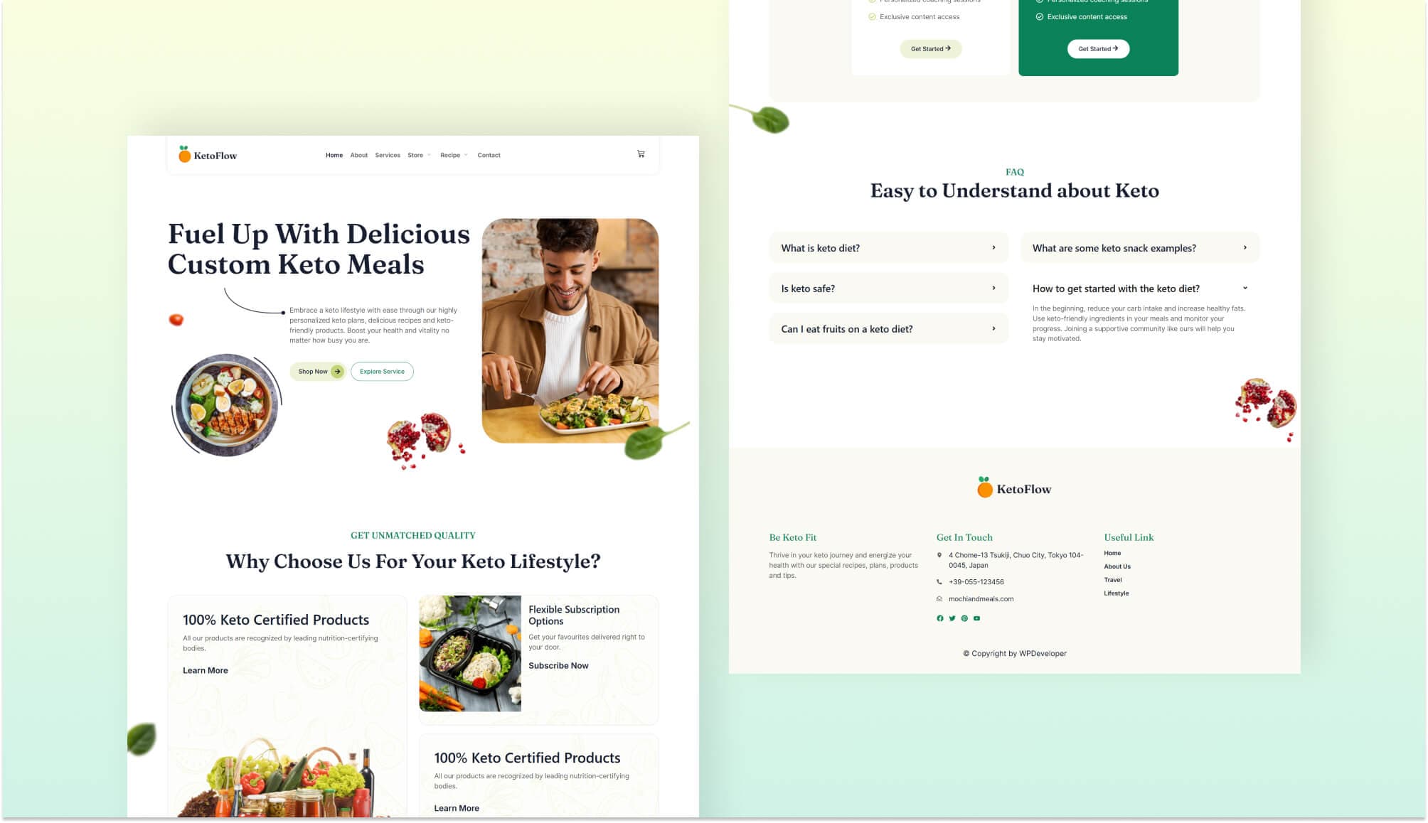 KetoFlow Landing Page For Gutenberg Banner