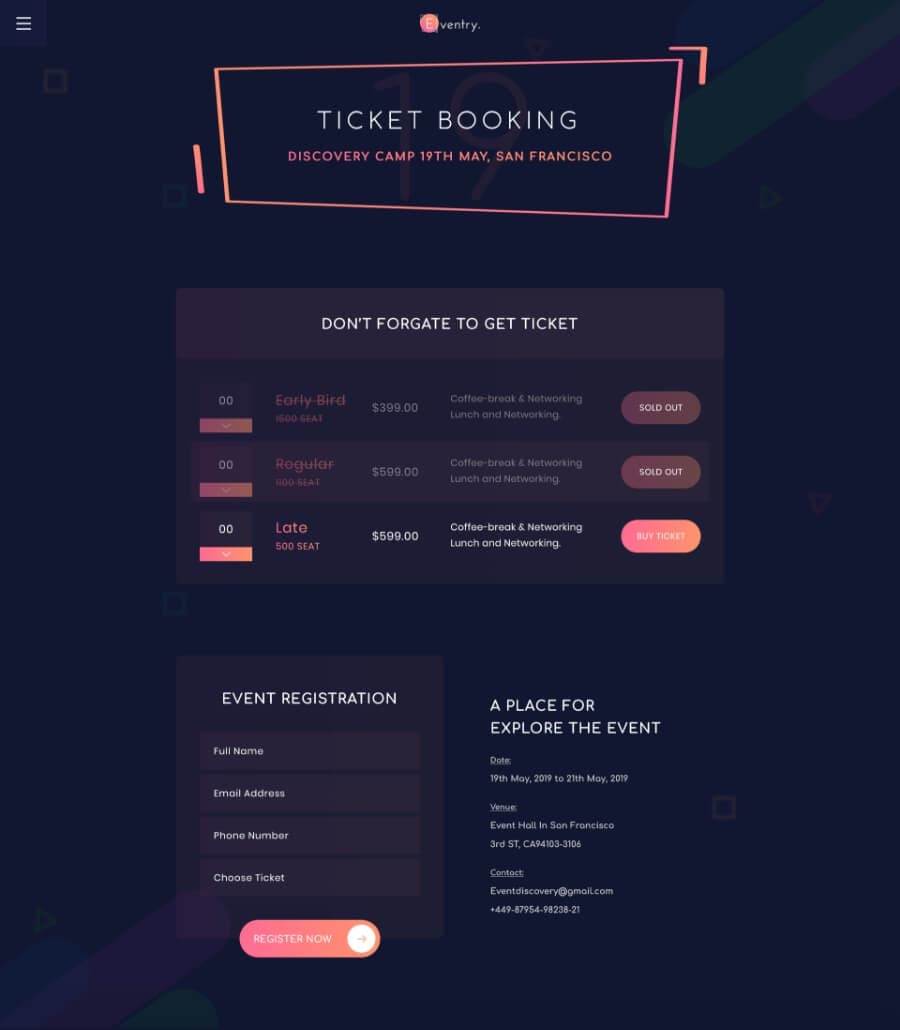 EventGree Event Template Ticket Booking thumbnail