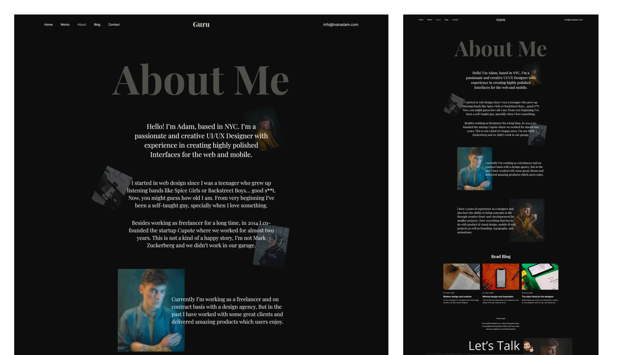 Guru About Page For Gutenberg By Templately