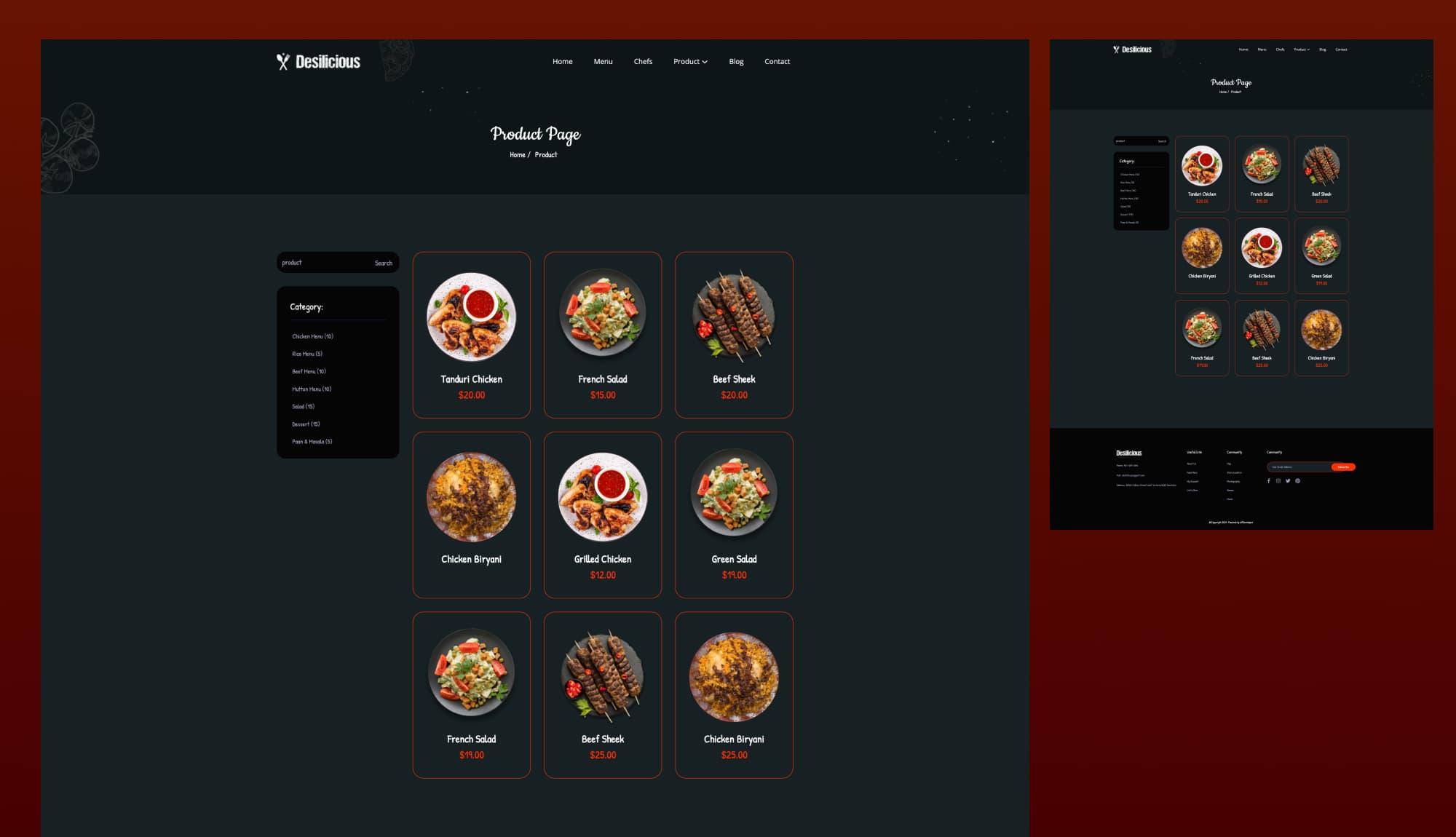 Desilicious Product Page With Left Sidebar For Gutenberg Banner