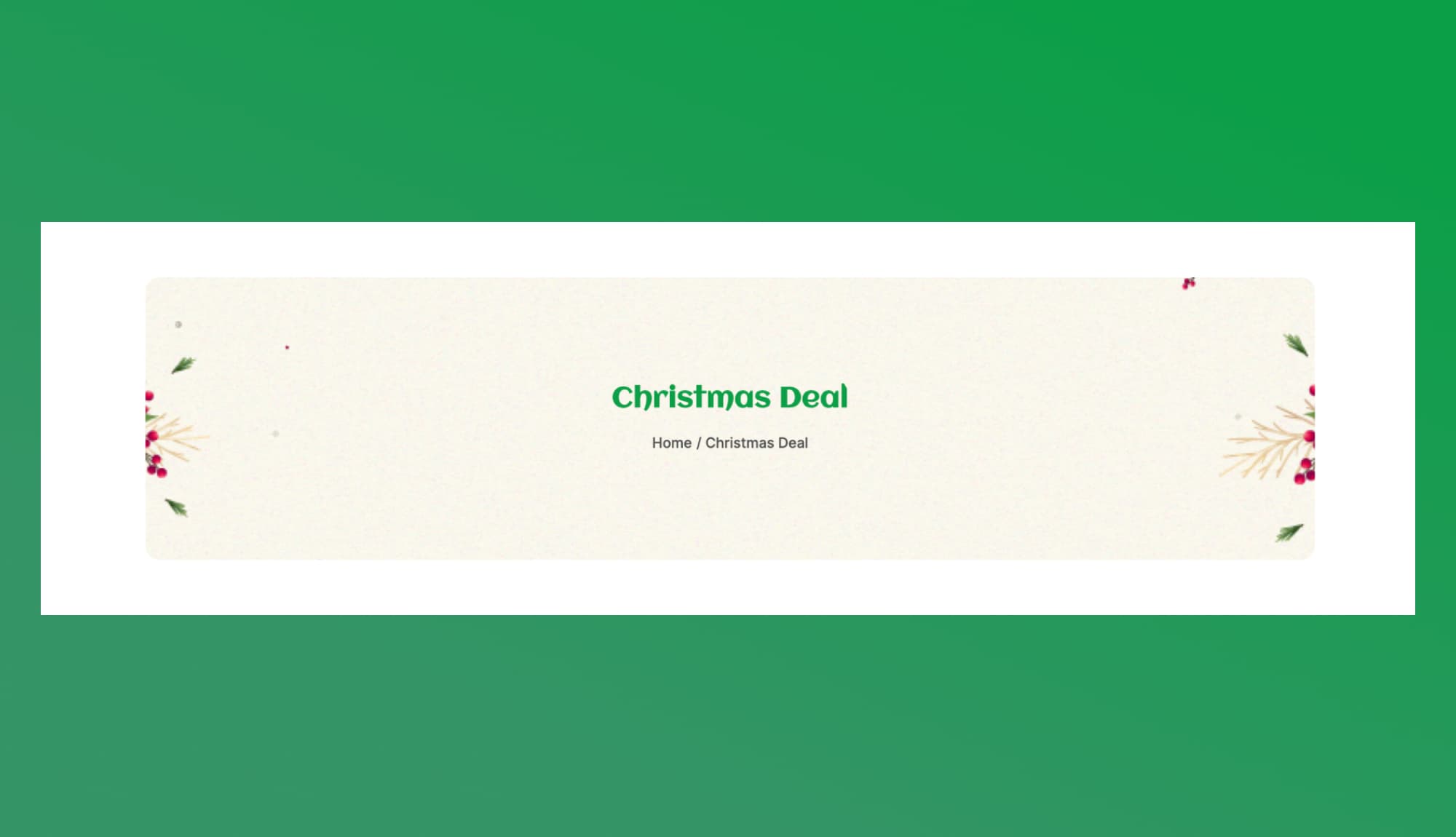 MerryGift Christmas Breadcrumb Section For Gutenberg Banner