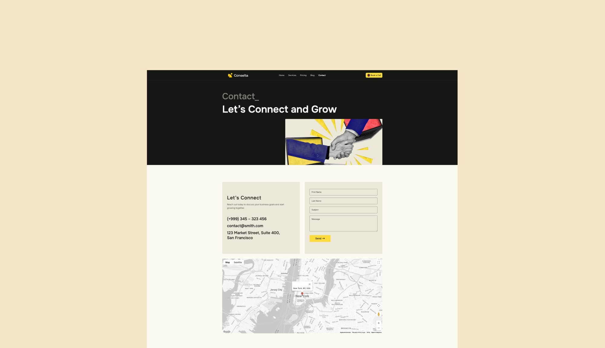 Conselta Contact Page By Templately