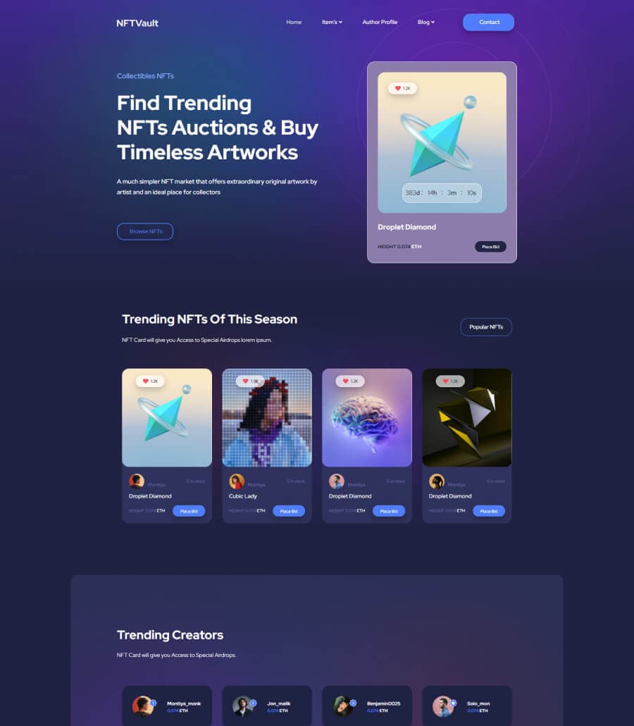 NFTVault Home Page thumbnail