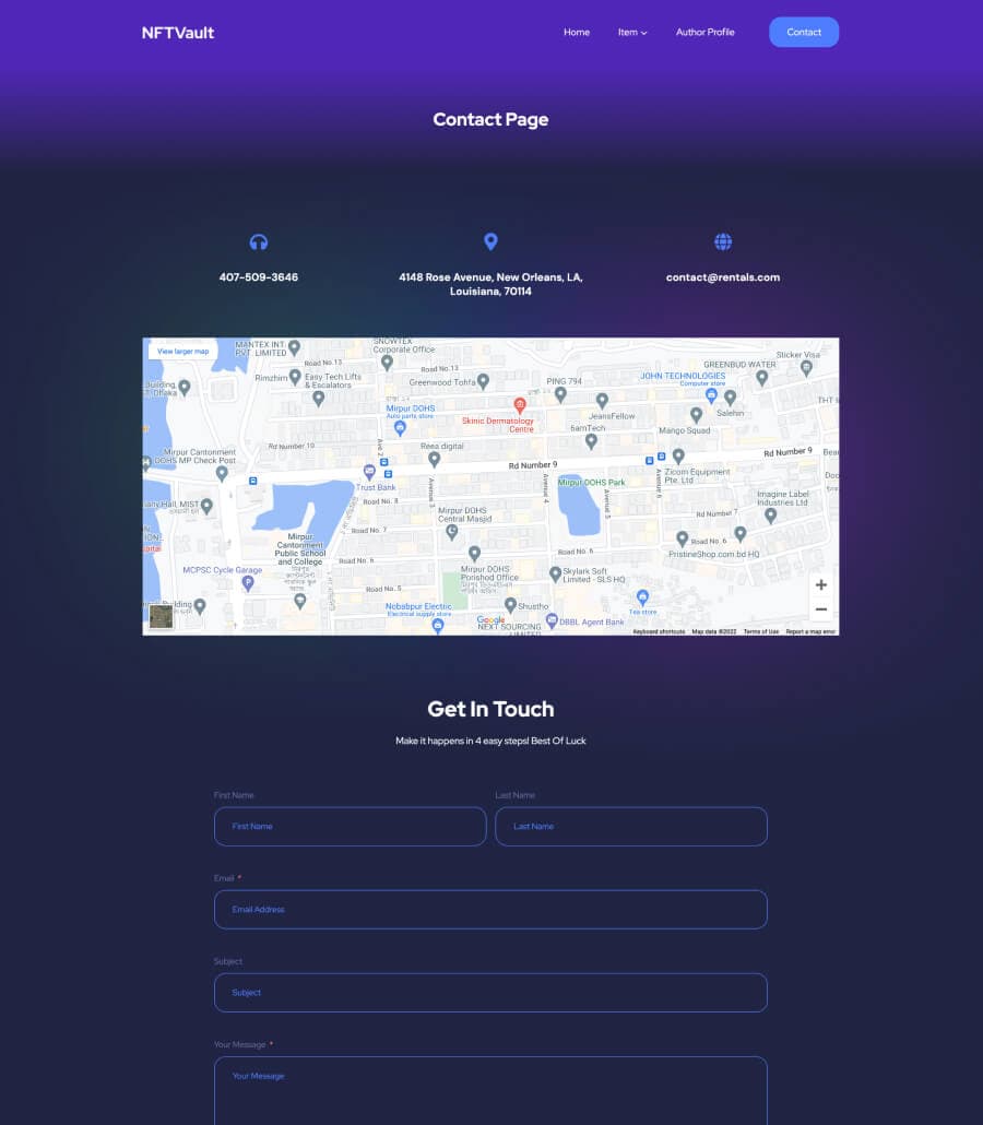 NFTVault Contact Page For Gutenberg thumbnail