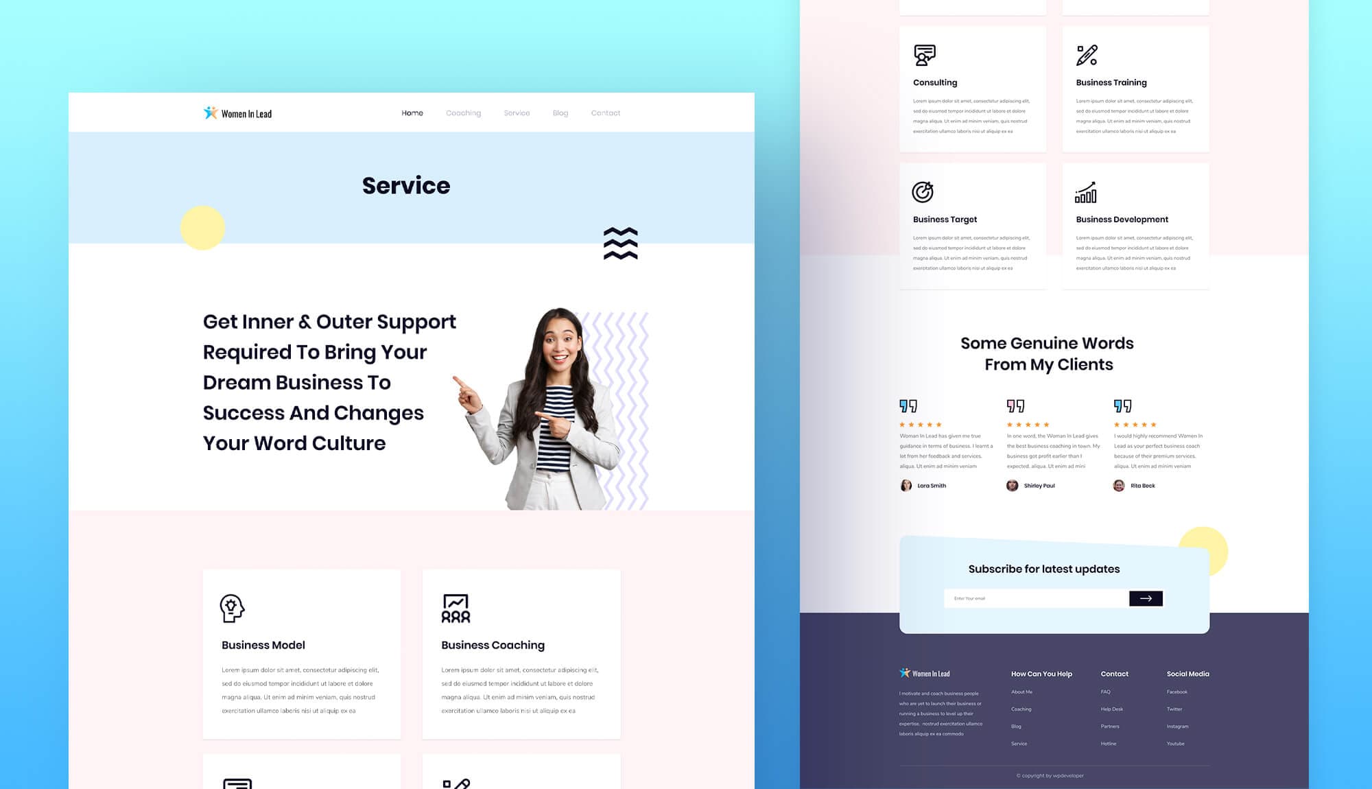 Women In Lead Services Page Banner