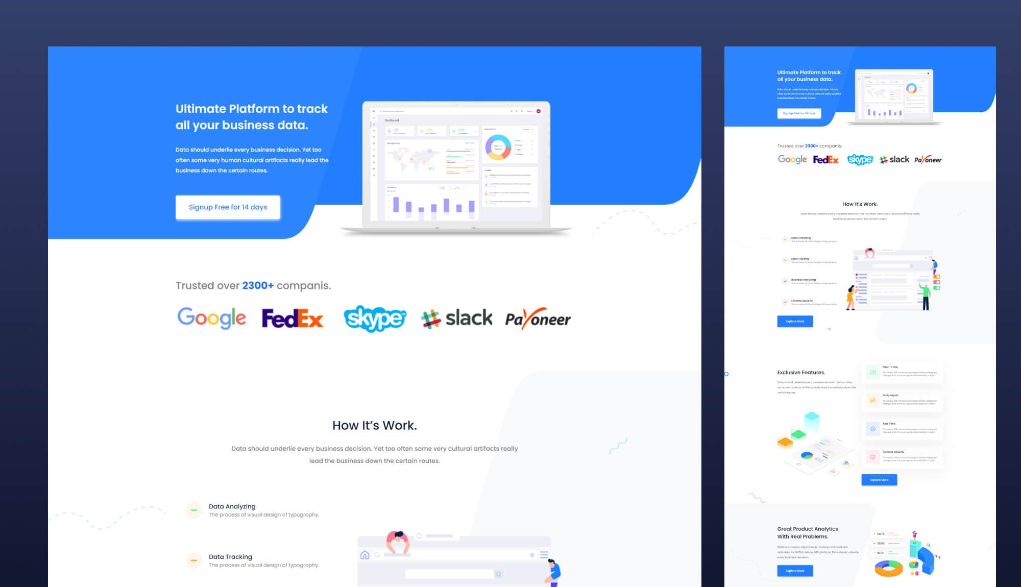 SaasPeak Home Page For Gutenberg Banner