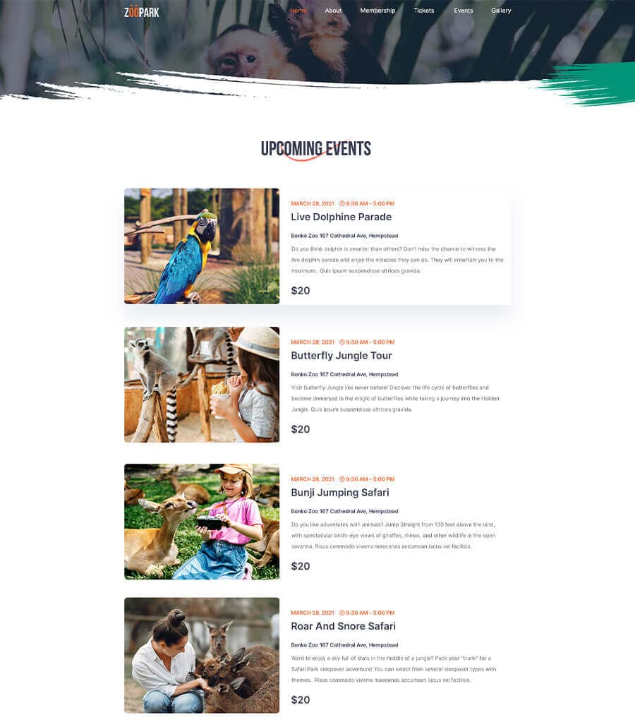 Zoo Park Event Page thumbnail