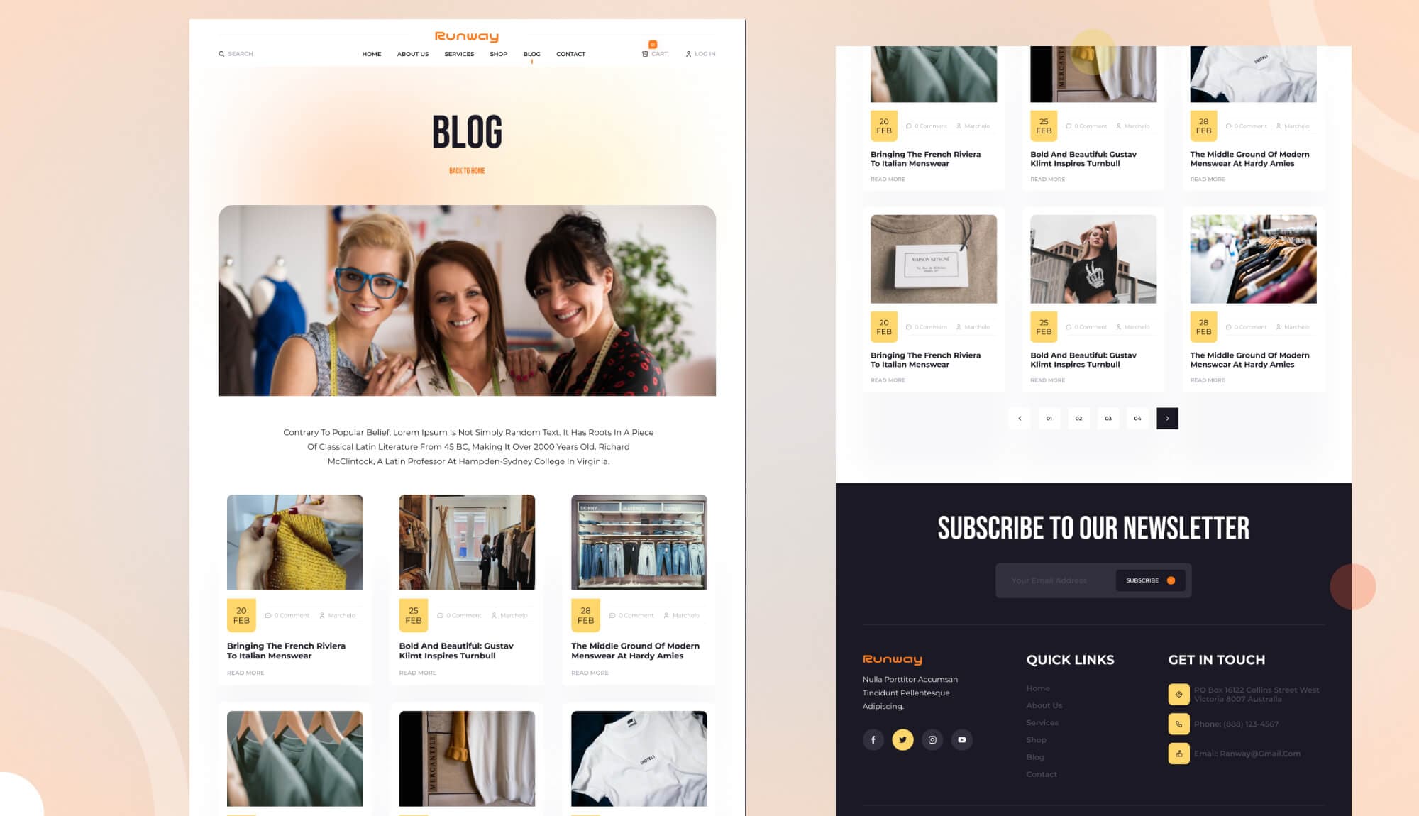 Runway Single Post Page Banner