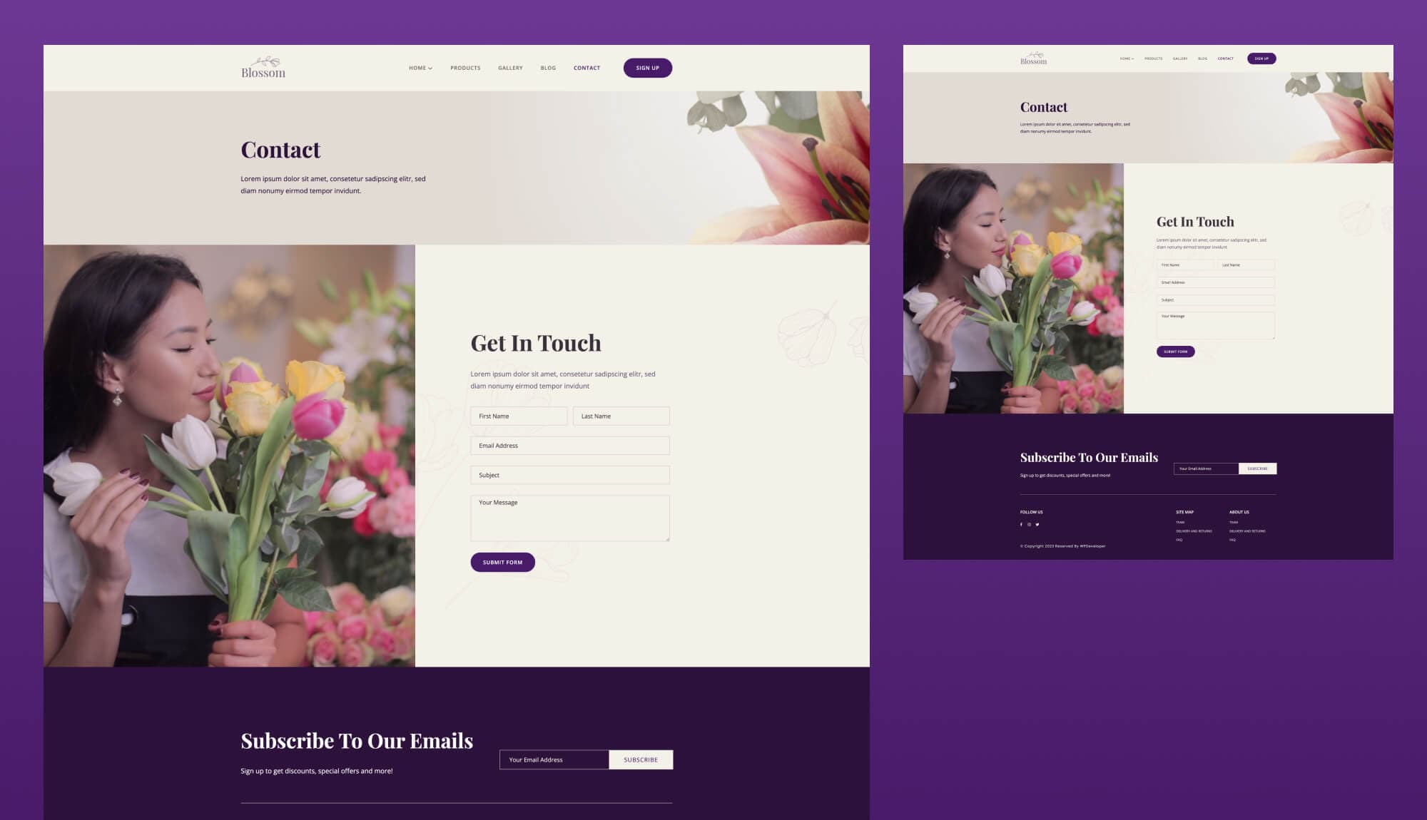 Blossom Contact Page For Gutenberg By Templately