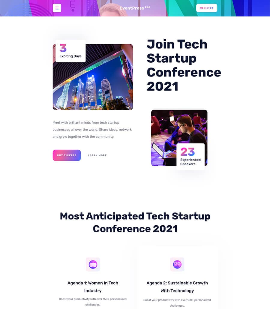 EventPress Pro About Page thumbnail