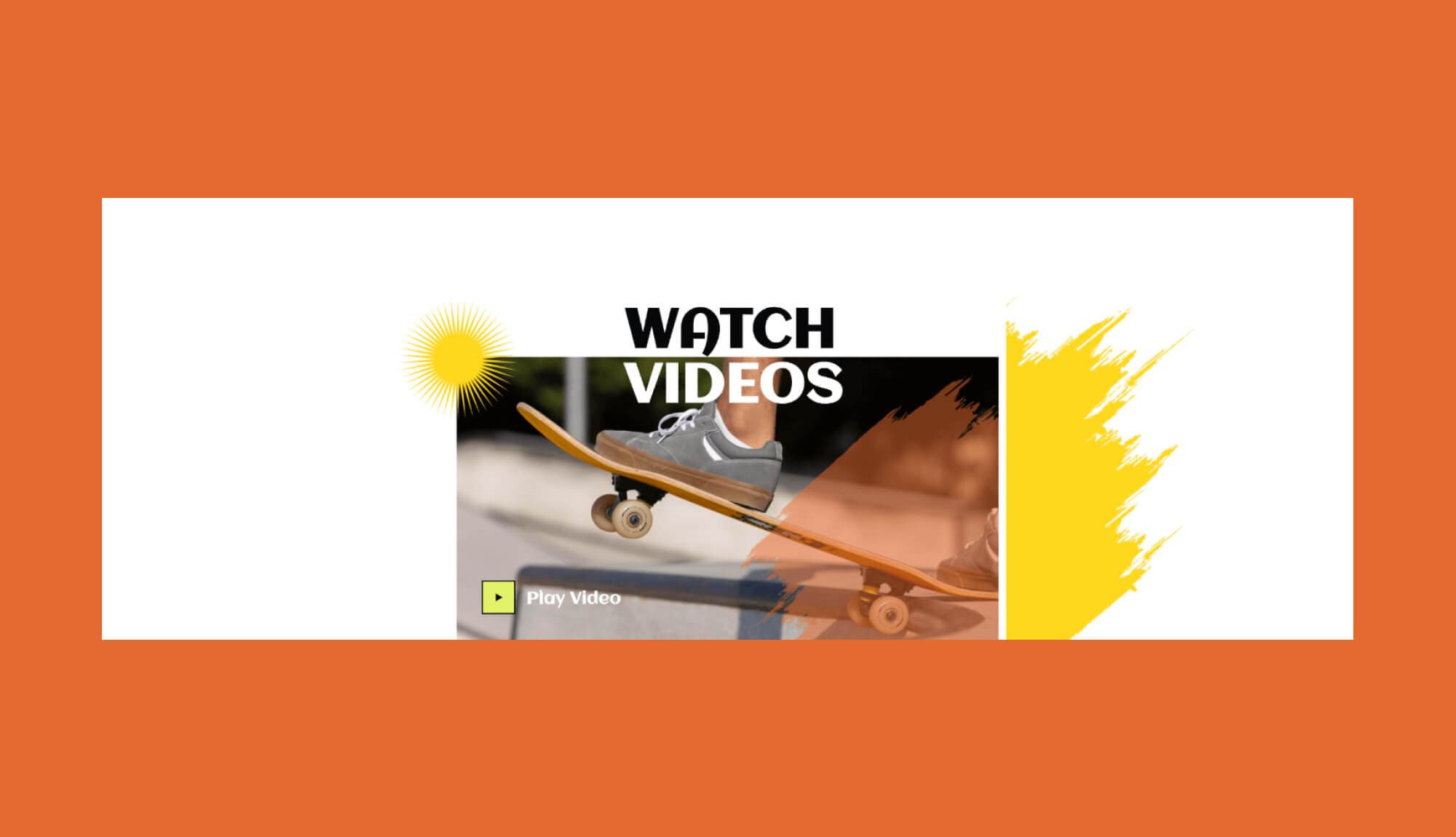 Kick Flipper Video Section For Gutenberg Banner