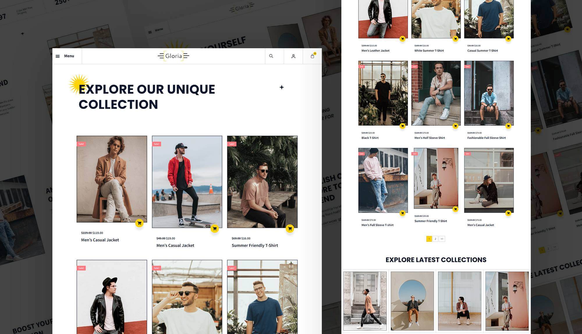 Gloria Boutique Products Page Banner