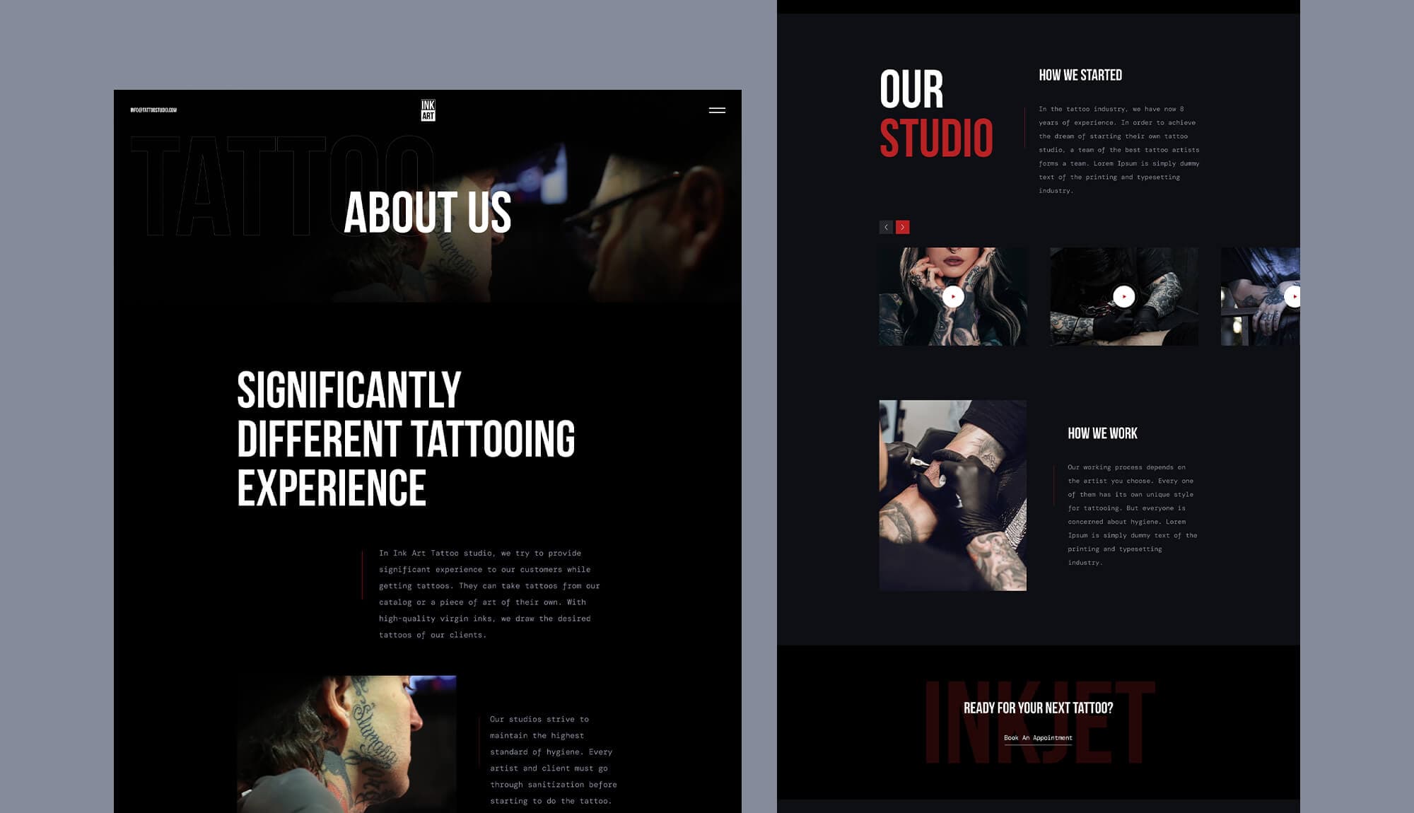 Ink Art About Page Banner