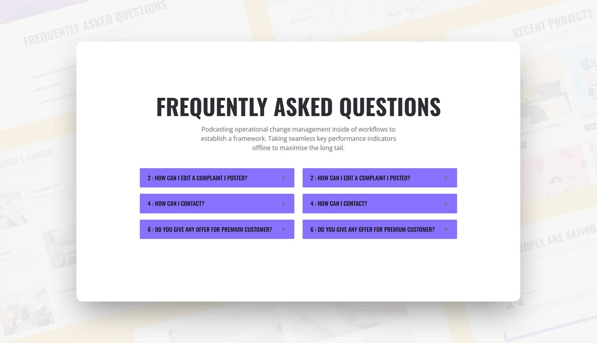 Smith Consulting FAQ Section For Gutenberg Banner