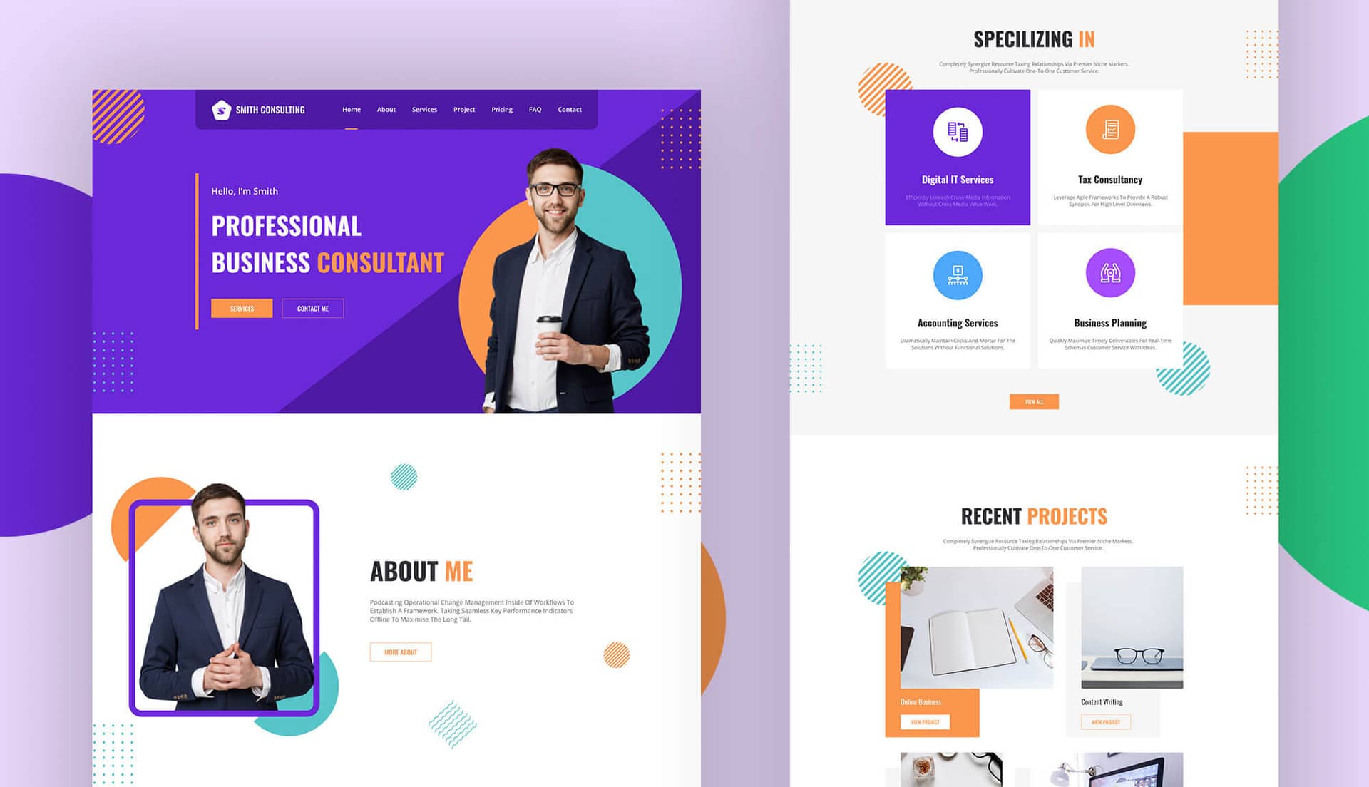 Smith Consulting Home Page By Templately