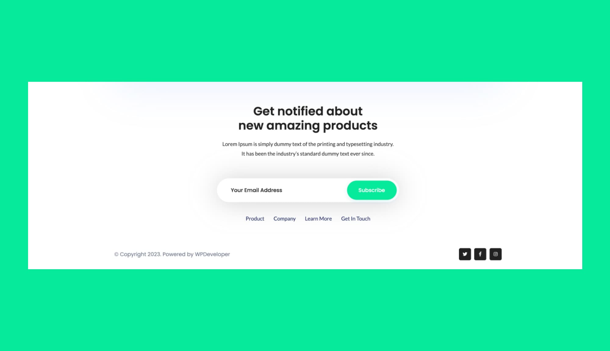 Homely Footer Section For Gutenberg Banner