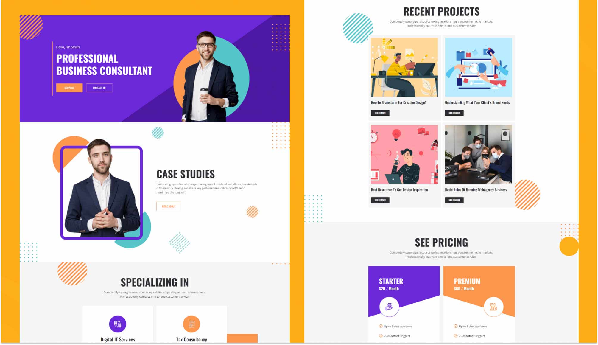 Smith Consulting Home Page For Gutenberg By Templately