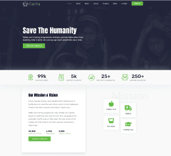 DoNation Charity Template Home page thumbnail
