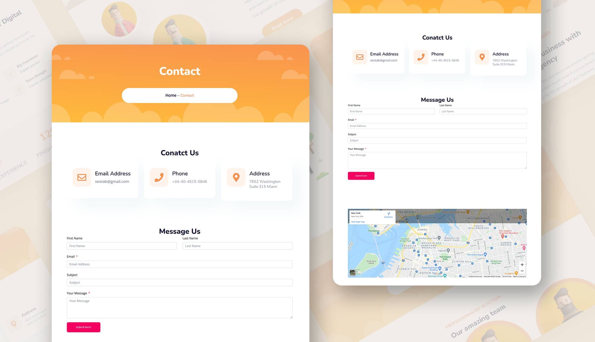 SEO Tab Contact Page For Gutenberg Banner