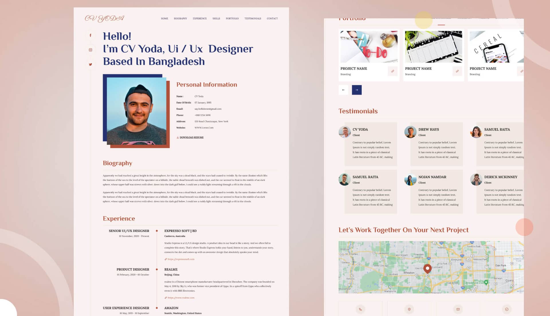CV Yoda Landing Page By Templately