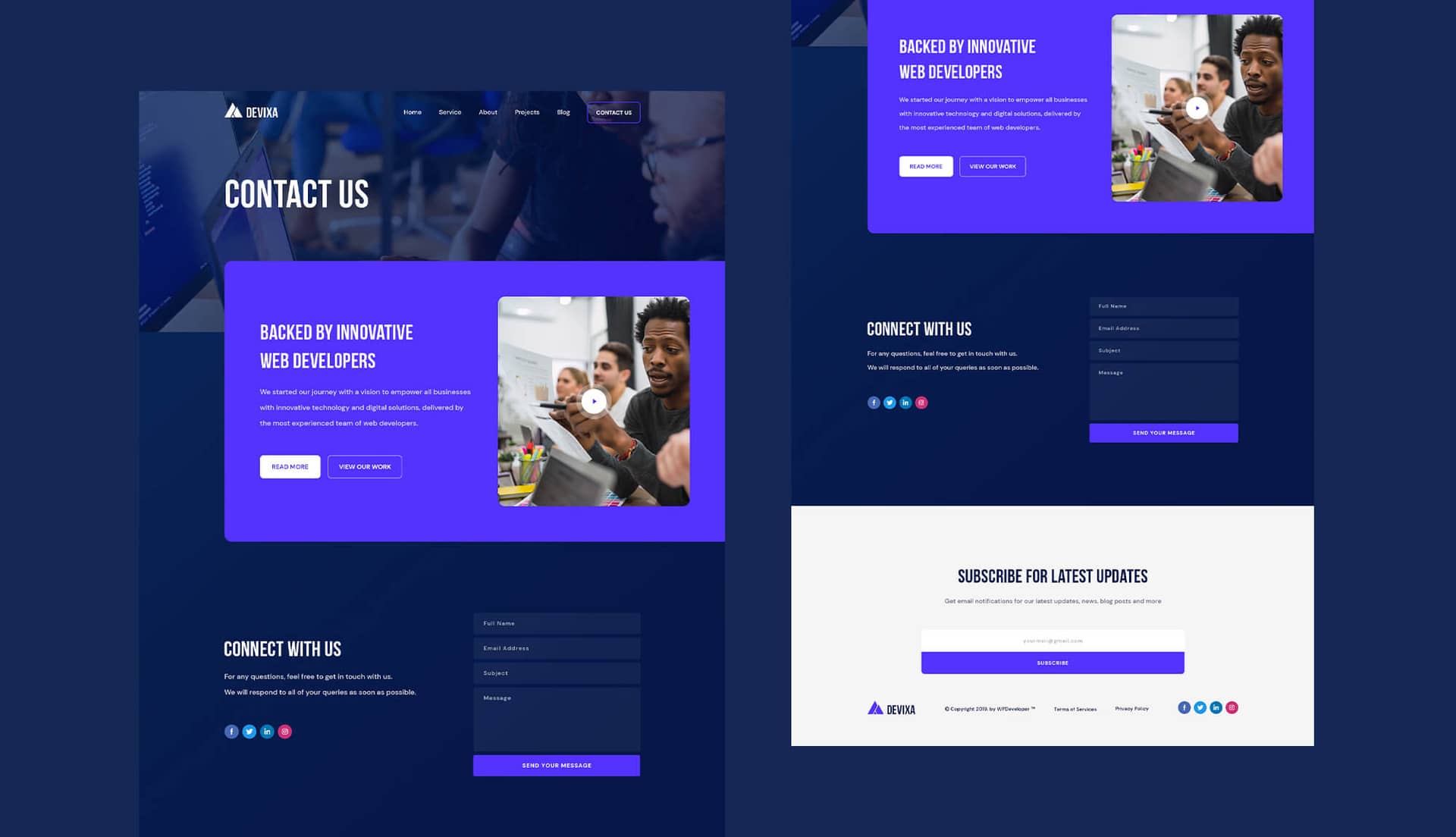 Devixa Contact Page By Templately