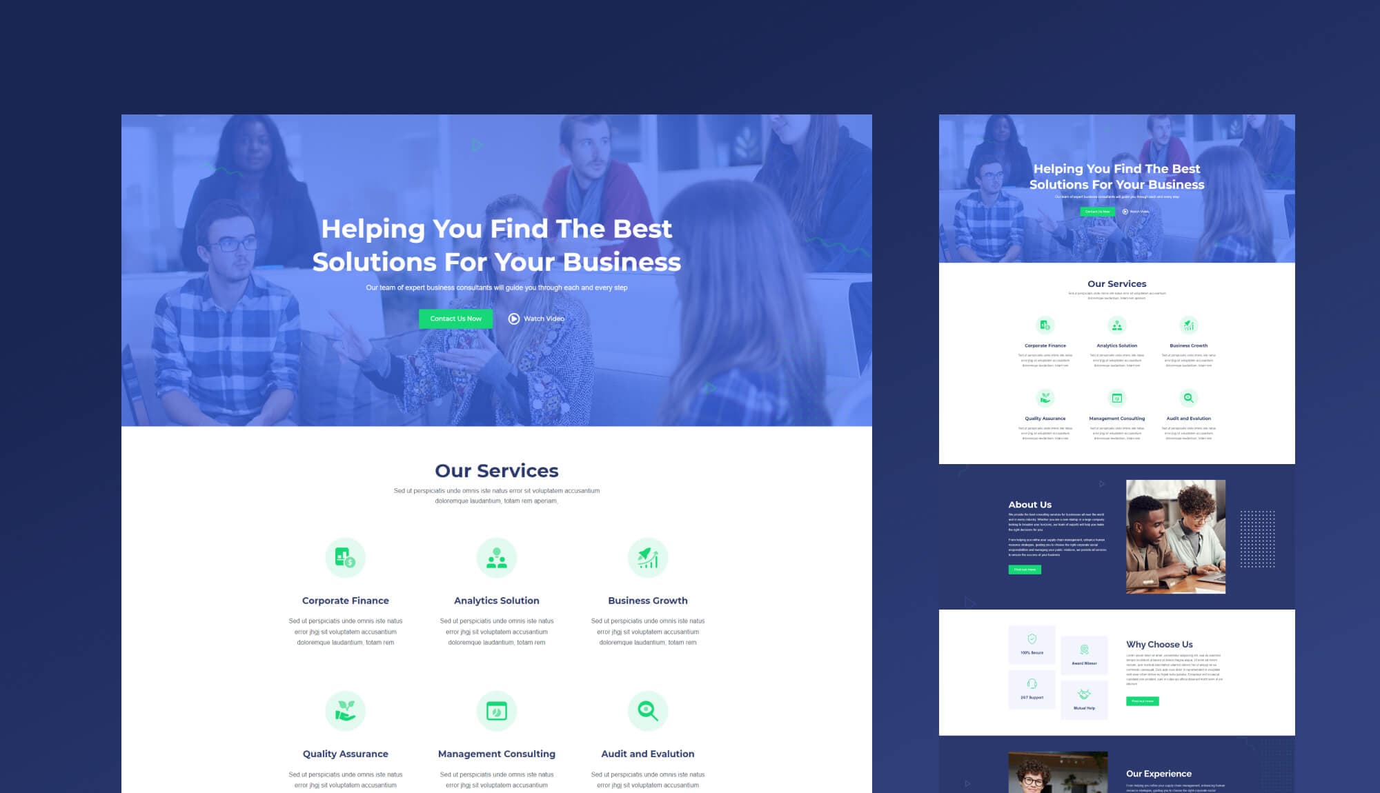 BusinessCube Home Page 1 For Gutenberg By Templately