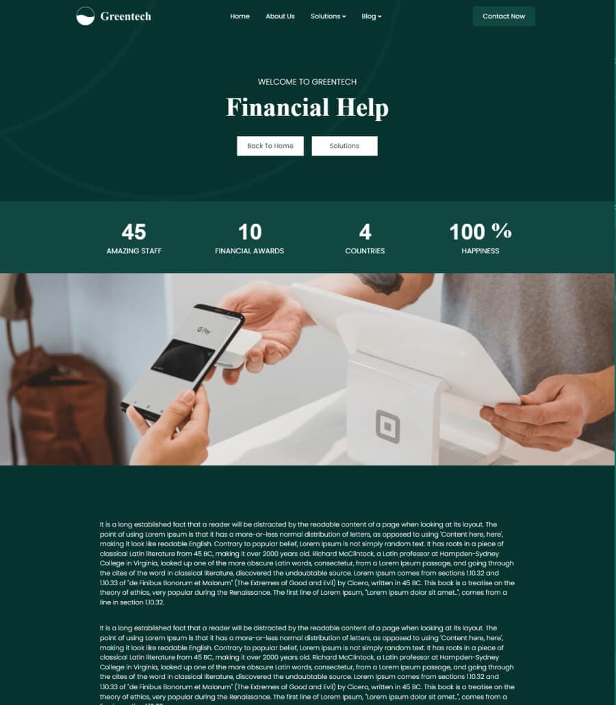 Greentech Solution Details Page thumbnail