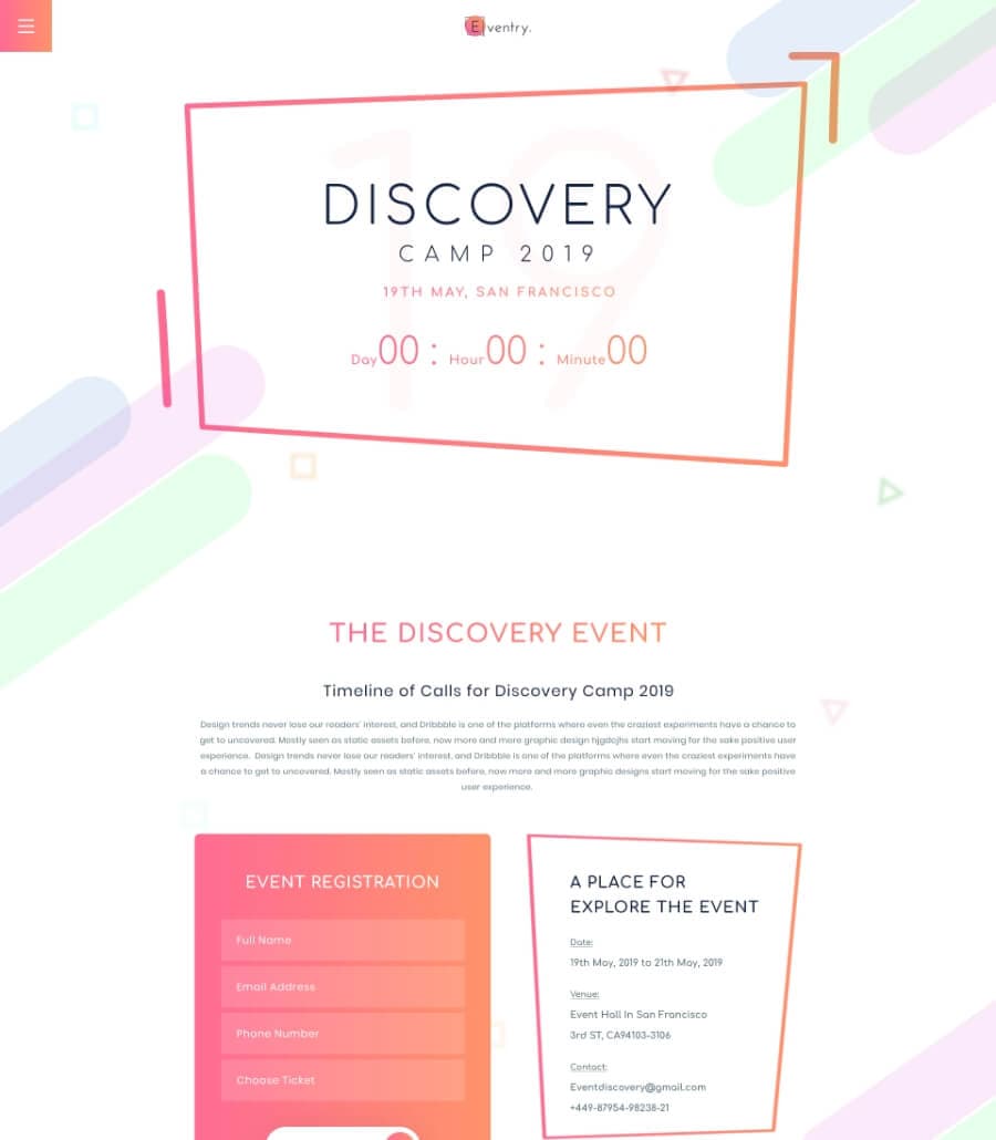 EventGree Event Template Header Lite thumbnail